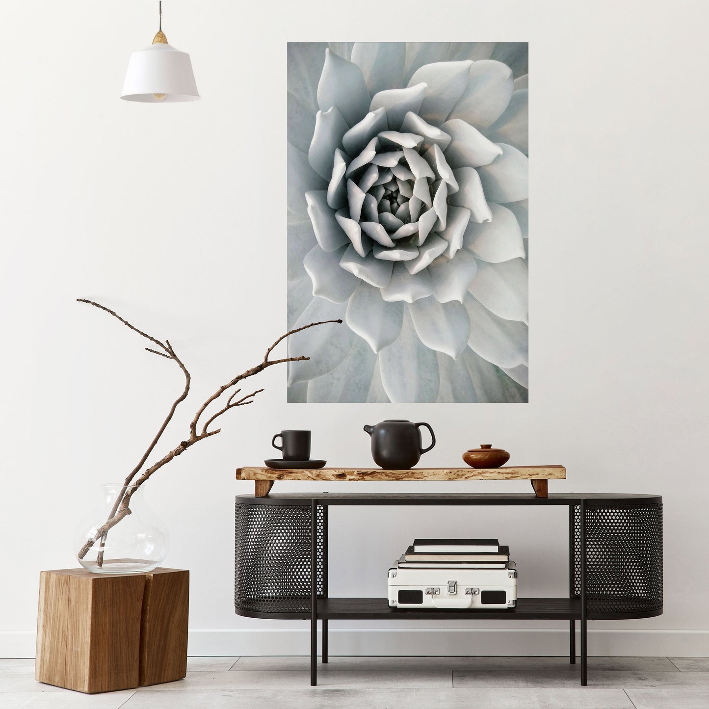 Poster verticale ELEGANTE PETAL SWIRL staccabile e attaccabile