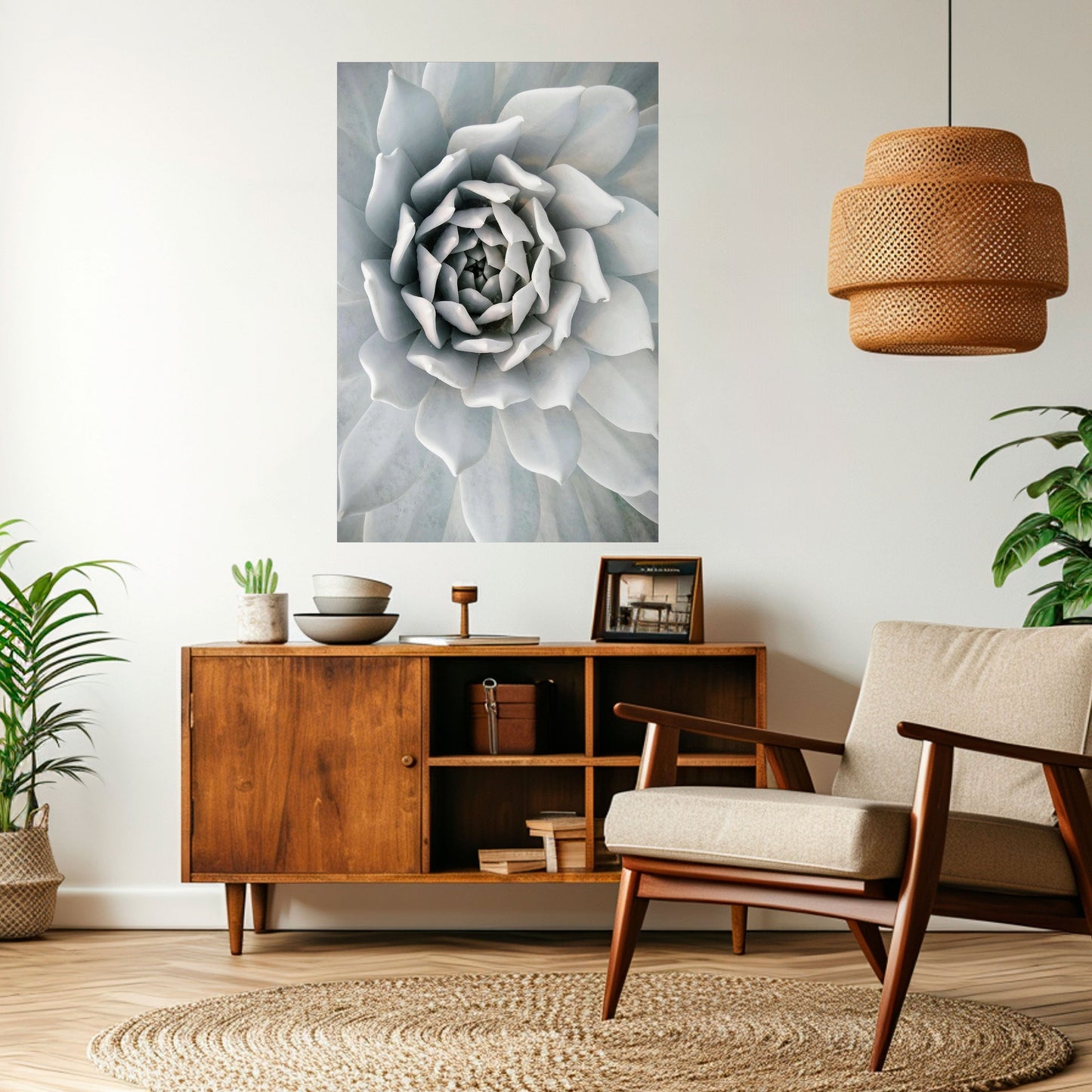 Poster verticale ELEGANTE PETAL SWIRL staccabile e attaccabile