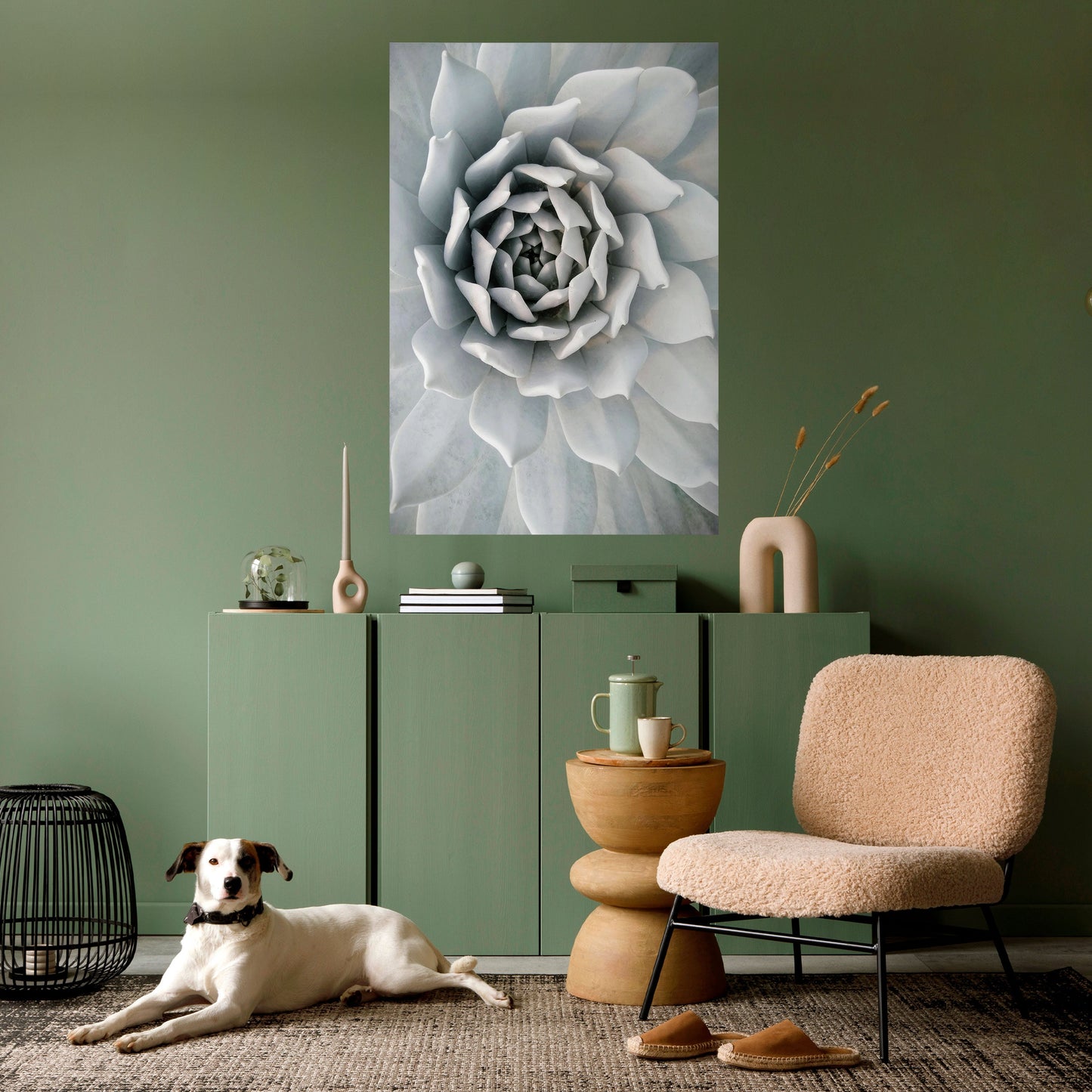 Poster verticale ELEGANTE PETAL SWIRL staccabile e attaccabile