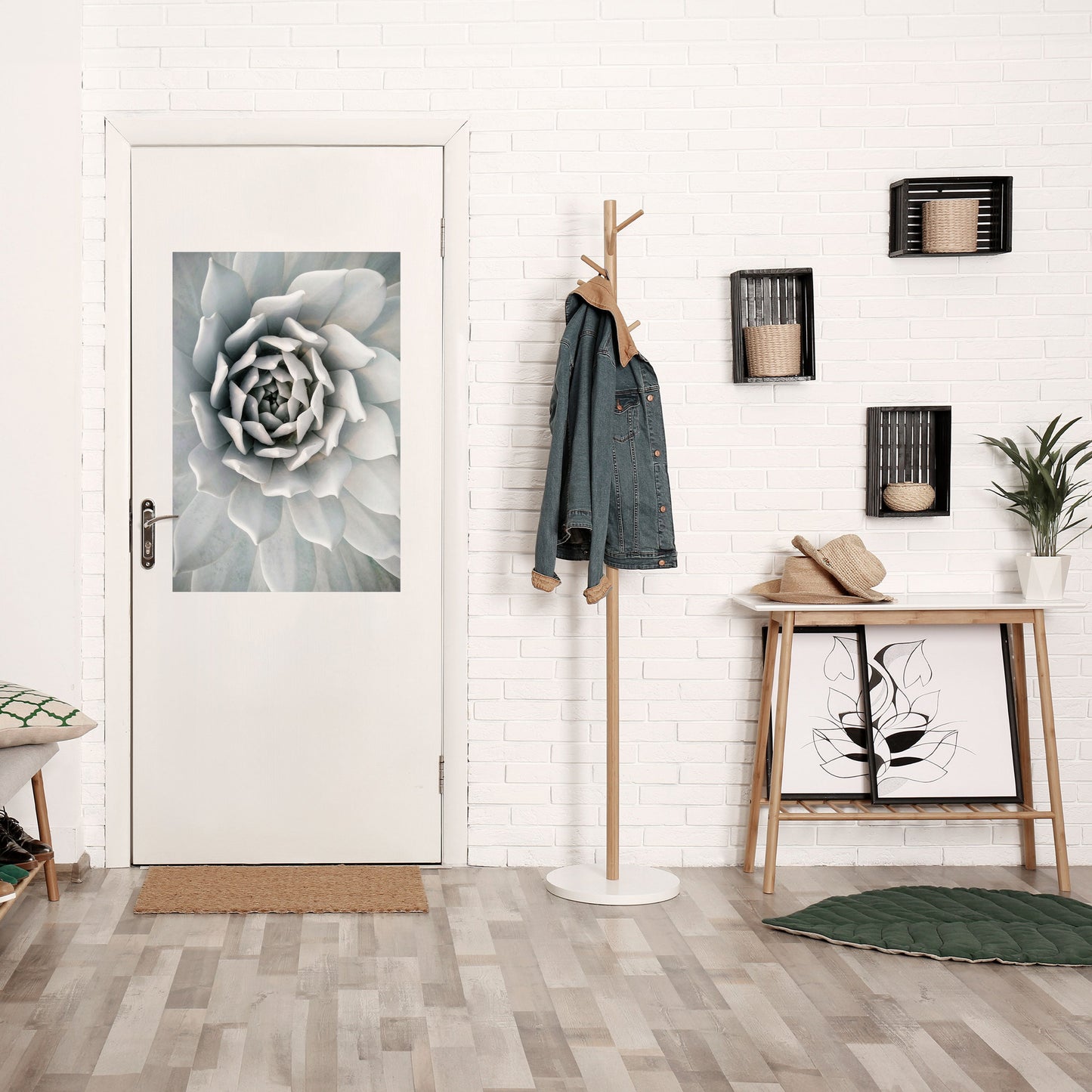 Poster verticale ELEGANTE PETAL SWIRL staccabile e attaccabile