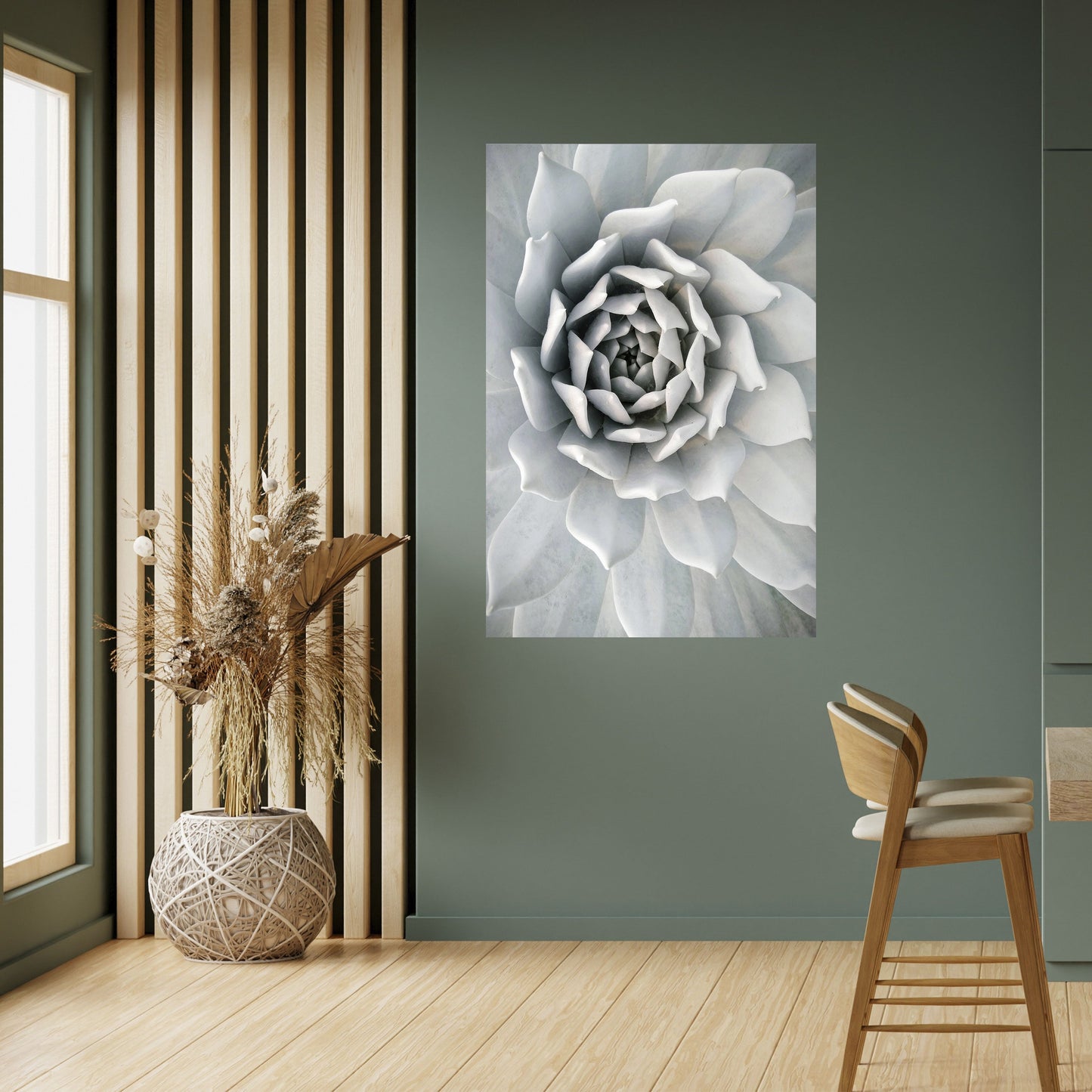 Poster verticale ELEGANTE PETAL SWIRL staccabile e attaccabile