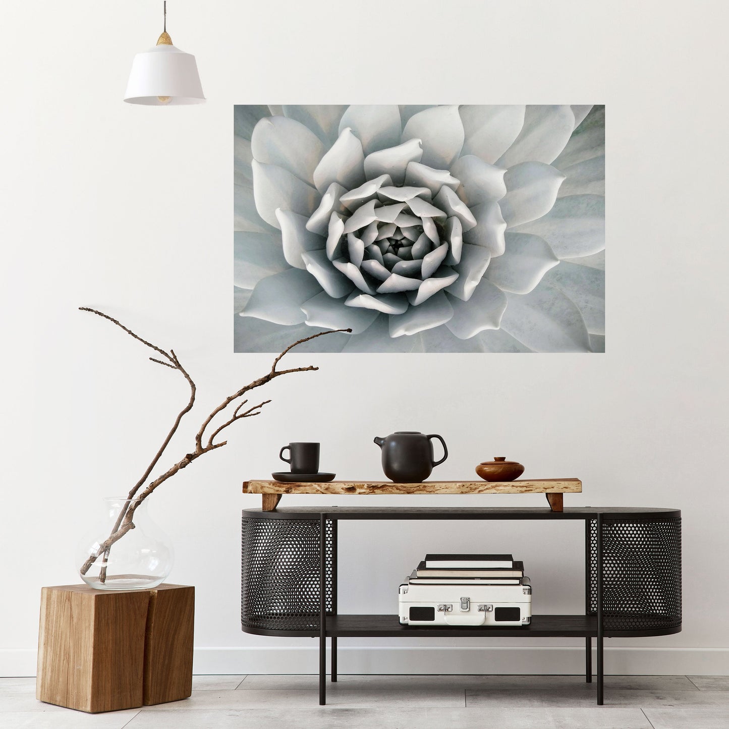 Poster orizzontale staccabile e attaccabile ELEGANTE PETAL SWIRL