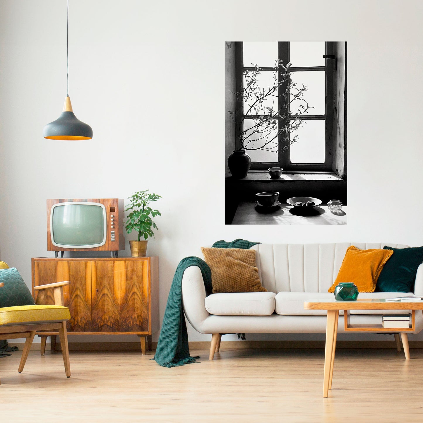 Poster verticale staccabile e attaccabile con LUCE PER FINESTRA SUSSURRO