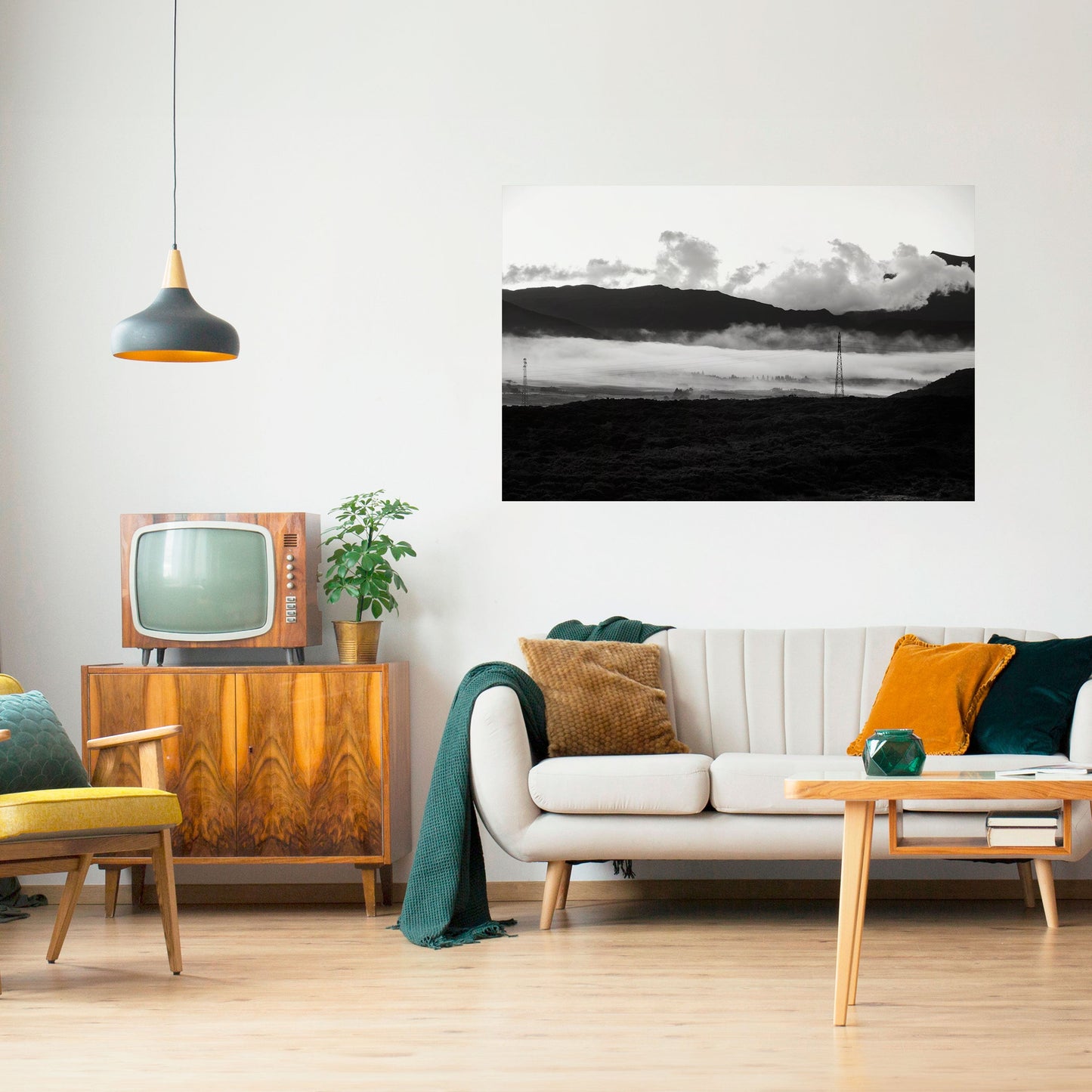 Poster orizzontale staccabile e attaccabile MISTY MOUNTAIN RADIANCE