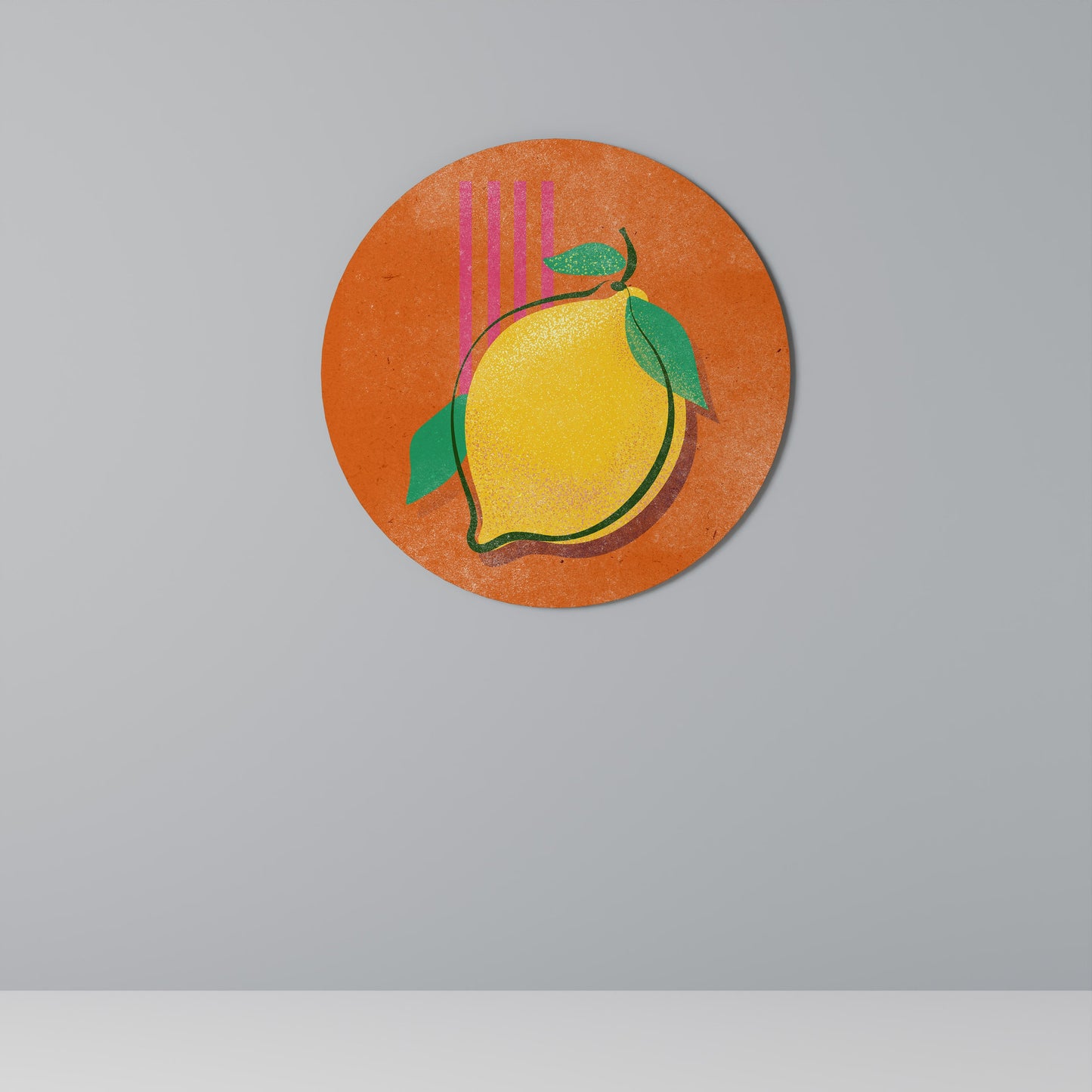 LUSCIOUS LEMON Round Wall Art