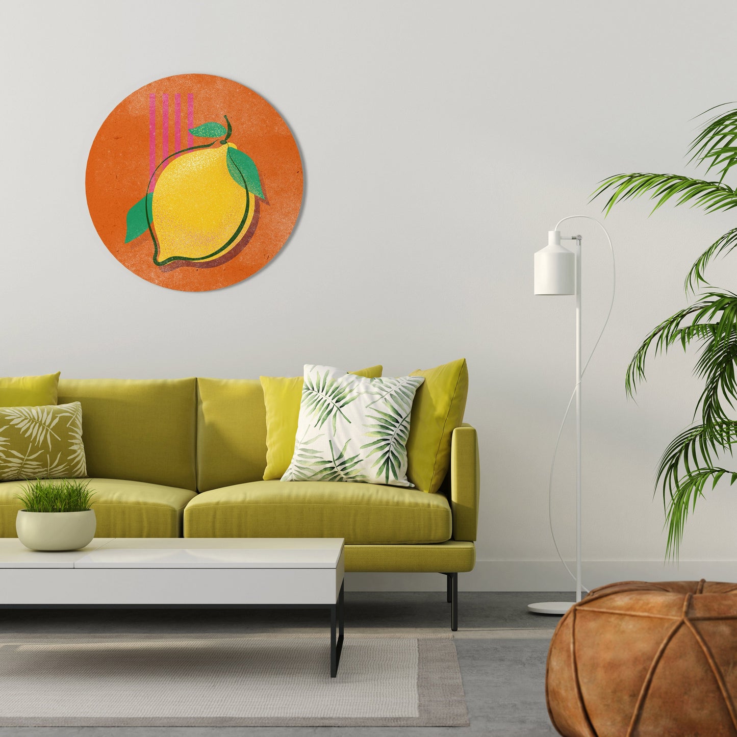 LUSCIOUS LEMON Round Wall Art