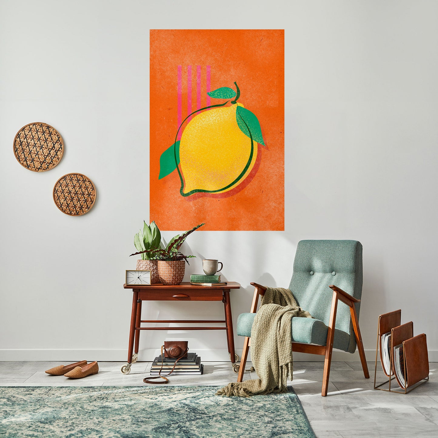 Poster verticale con LIMONE DELIZIOSO da staccare e attaccare