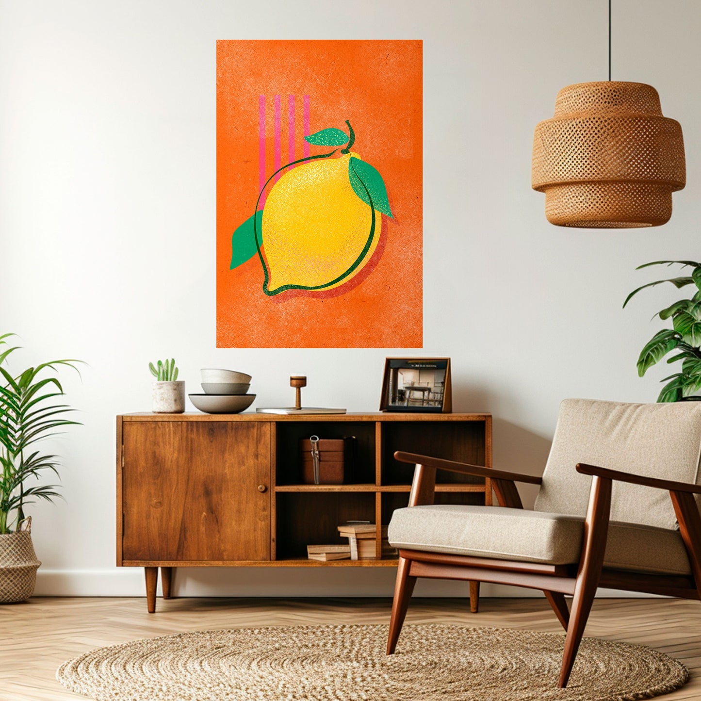 Poster verticale con LIMONE DELIZIOSO da staccare e attaccare