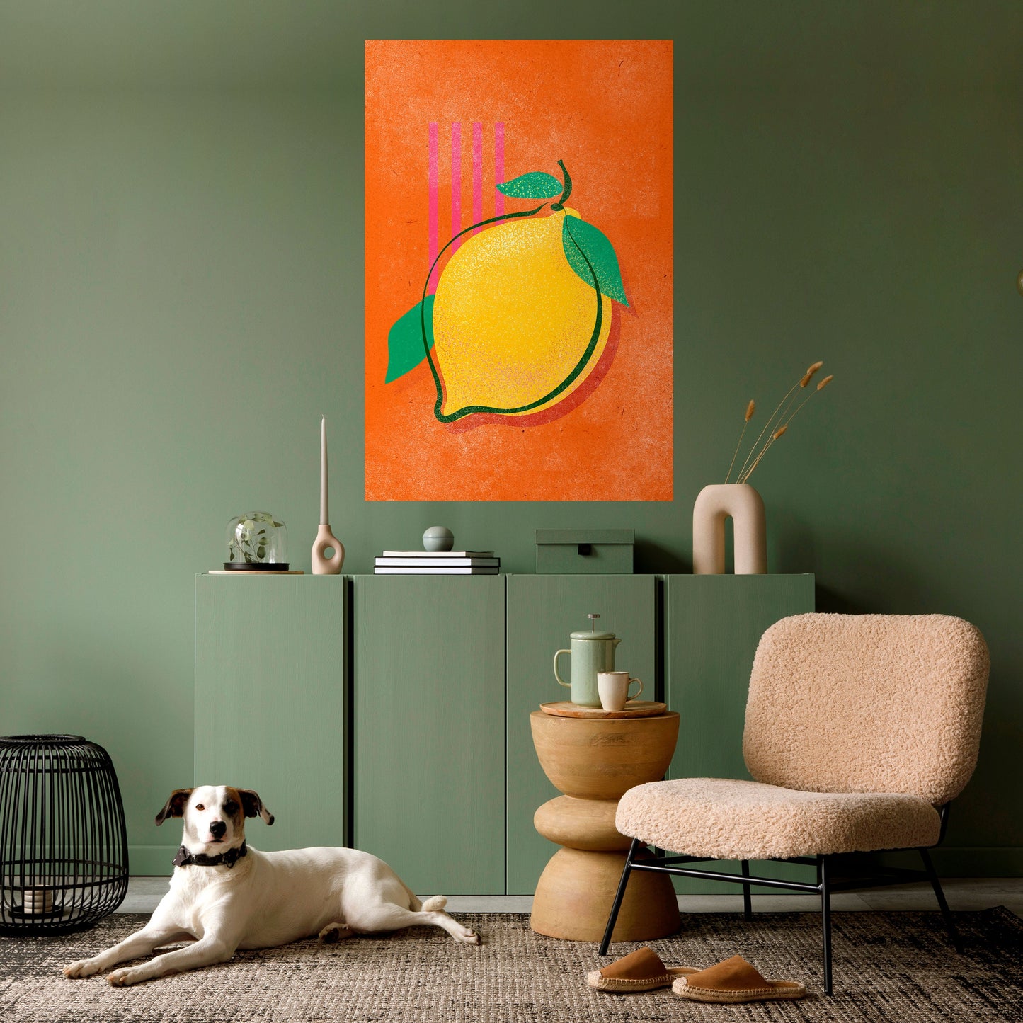 Poster verticale con LIMONE DELIZIOSO da staccare e attaccare