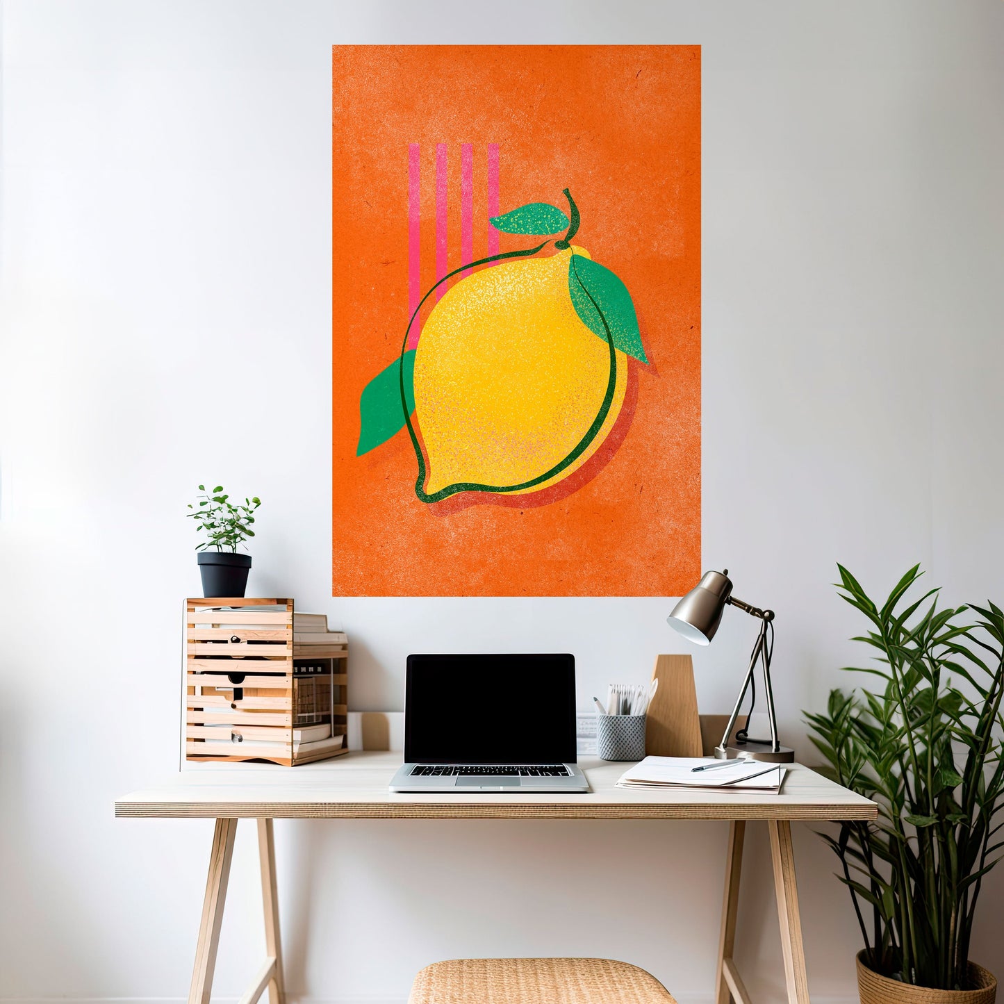Poster verticale con LIMONE DELIZIOSO da staccare e attaccare