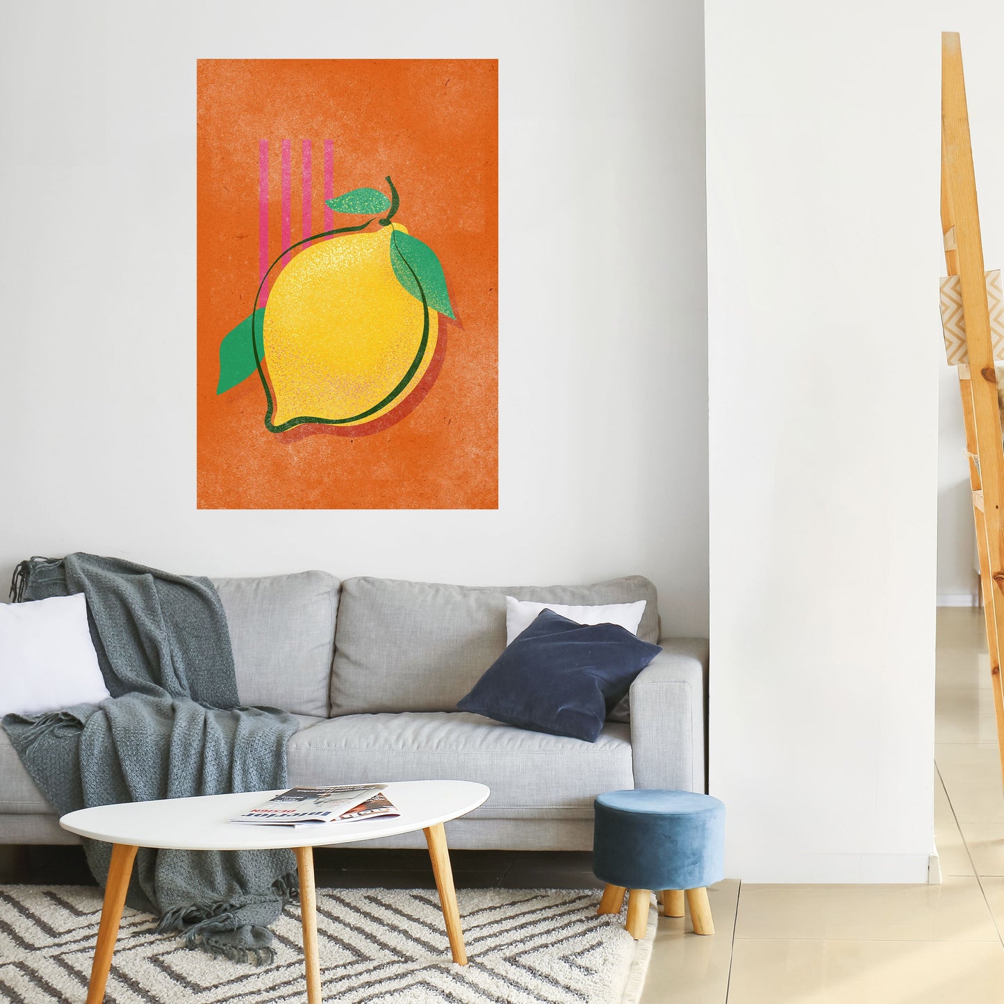 Poster verticale con LIMONE DELIZIOSO da staccare e attaccare