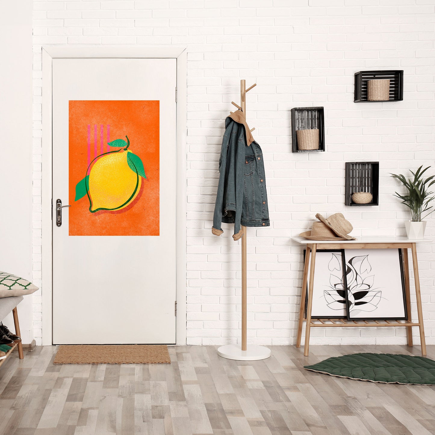 Poster verticale con LIMONE DELIZIOSO da staccare e attaccare
