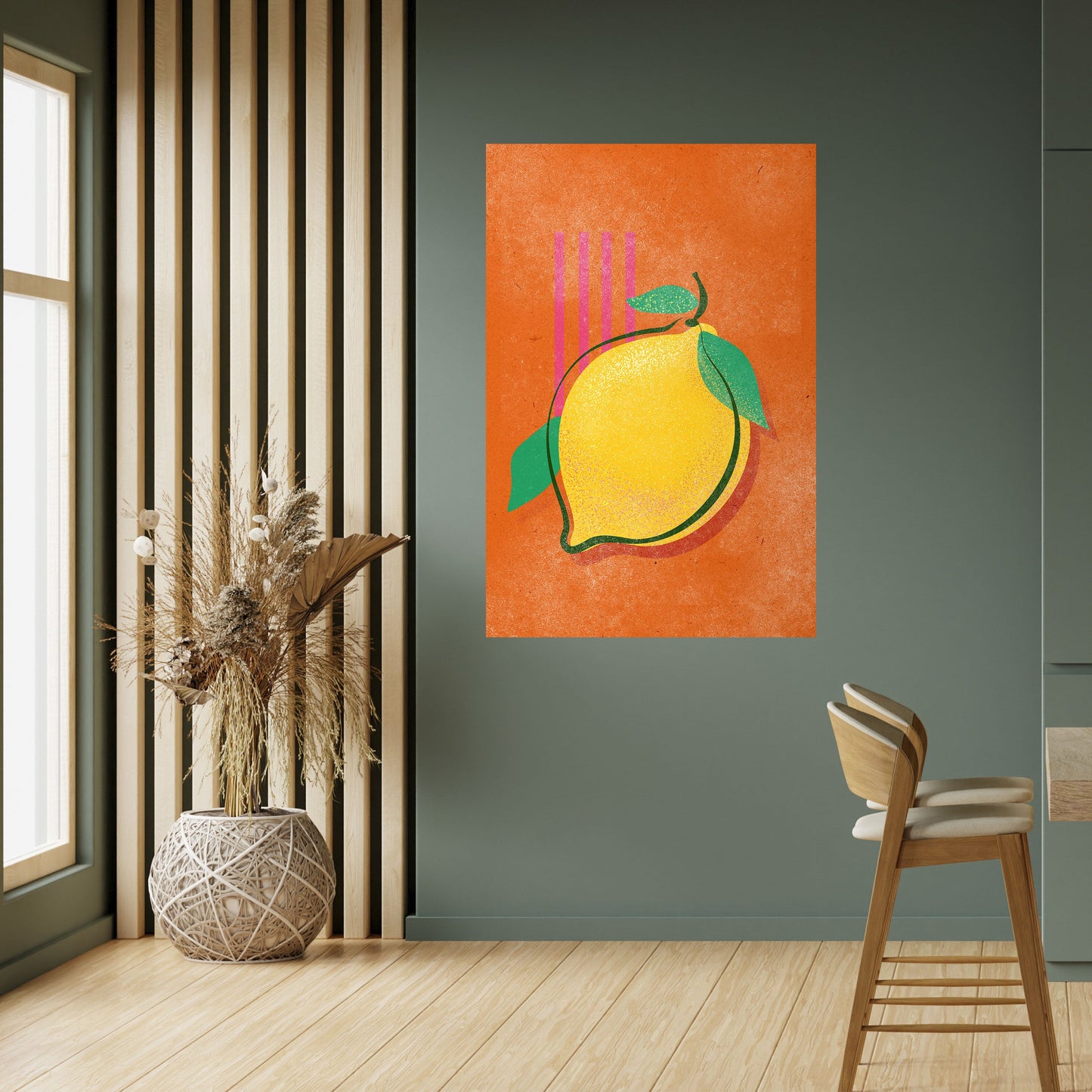 Poster verticale con LIMONE DELIZIOSO da staccare e attaccare