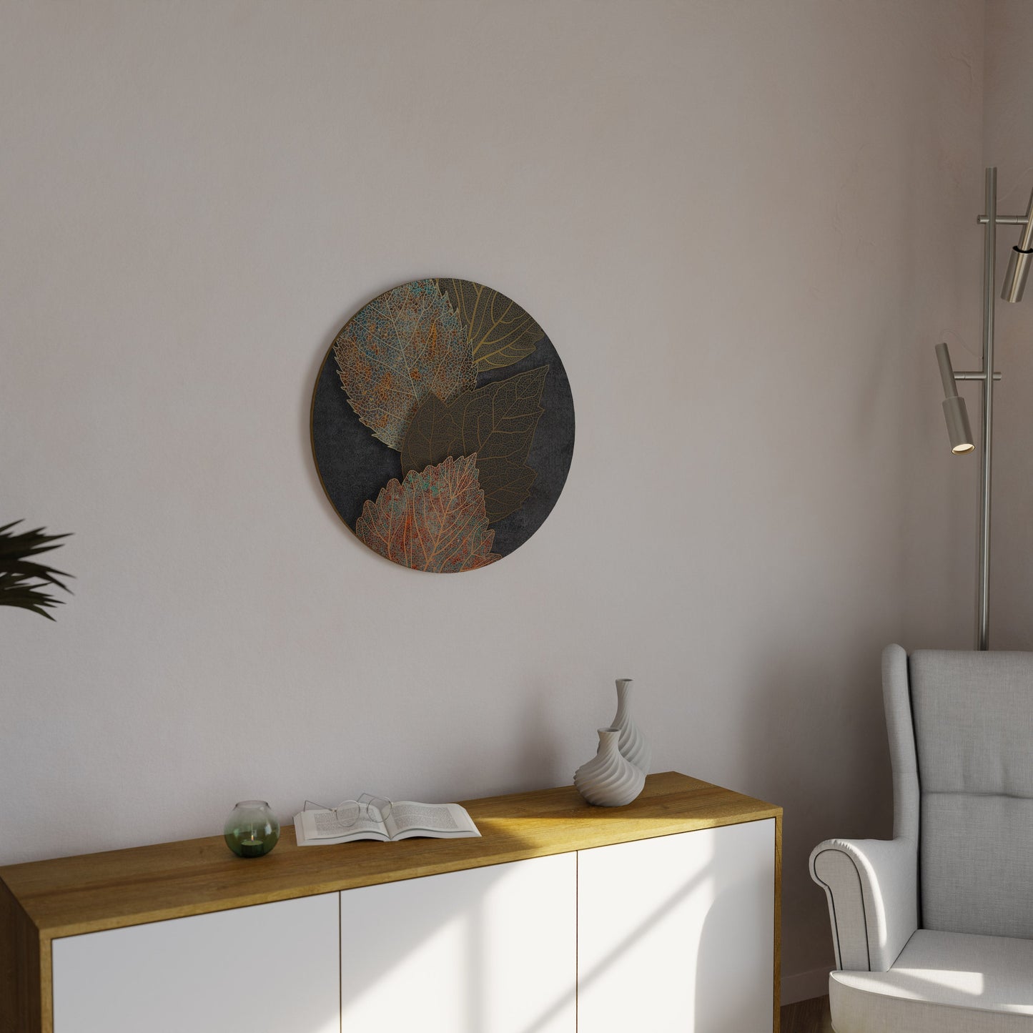 FOLIAGE IN FOCUS Round Wall Art