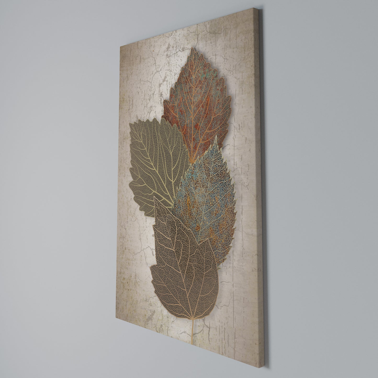 LEAVES OF TIME Stampa su Tela Verticale