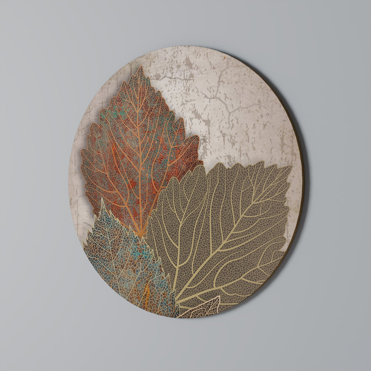 LEAVES OF TIME Round Wall Art