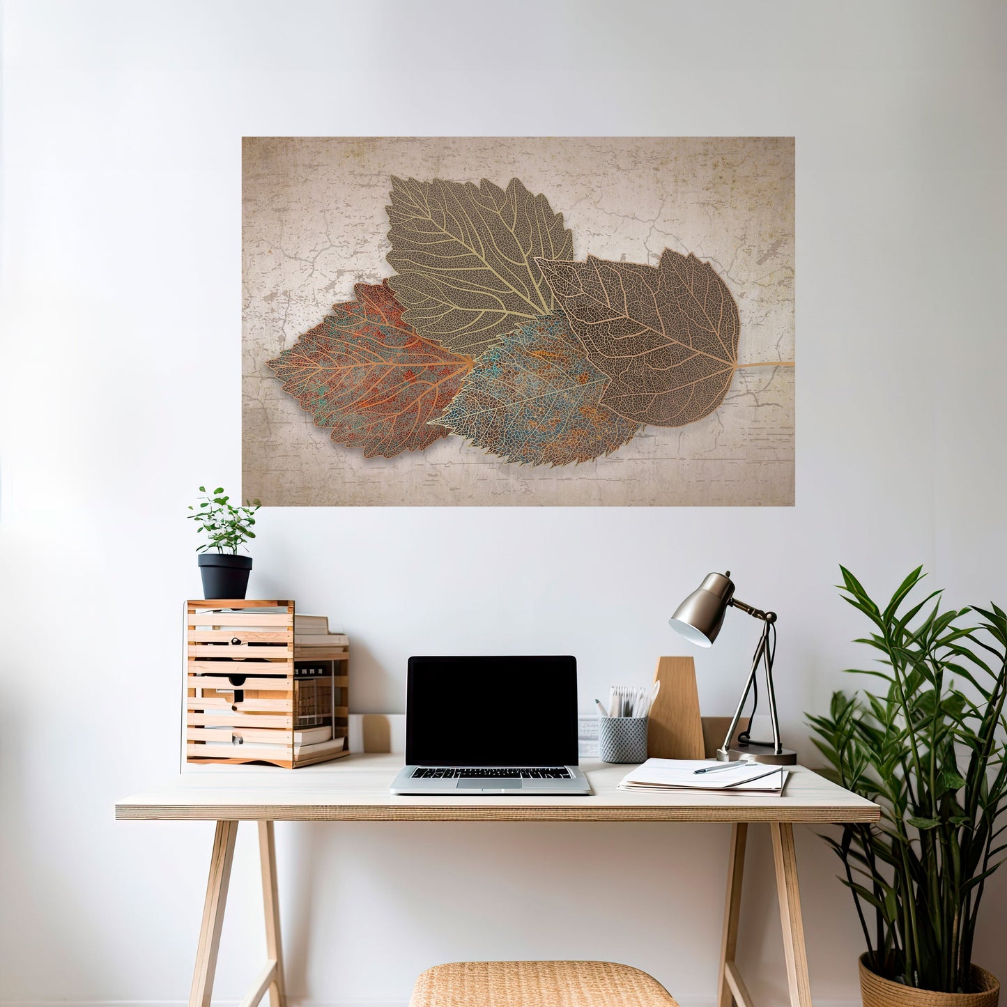 Poster orizzontale staccabile e attaccabile LEAVES OF TIME