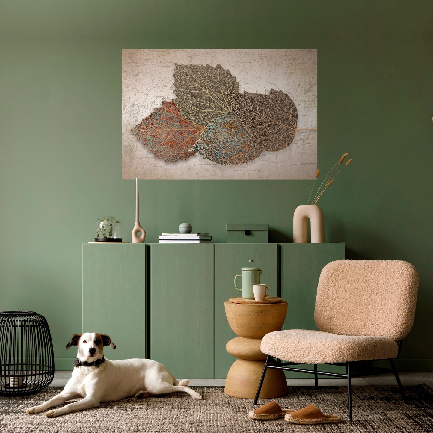 Poster orizzontale staccabile e attaccabile LEAVES OF TIME