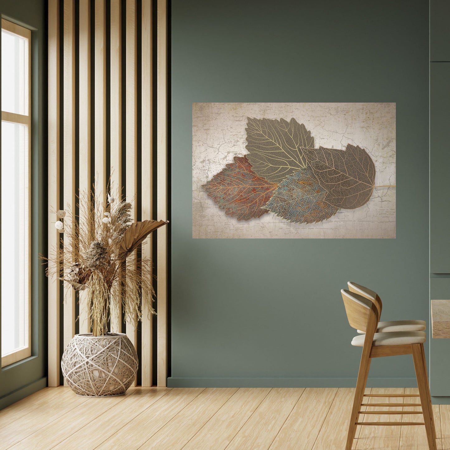 Poster orizzontale staccabile e attaccabile LEAVES OF TIME