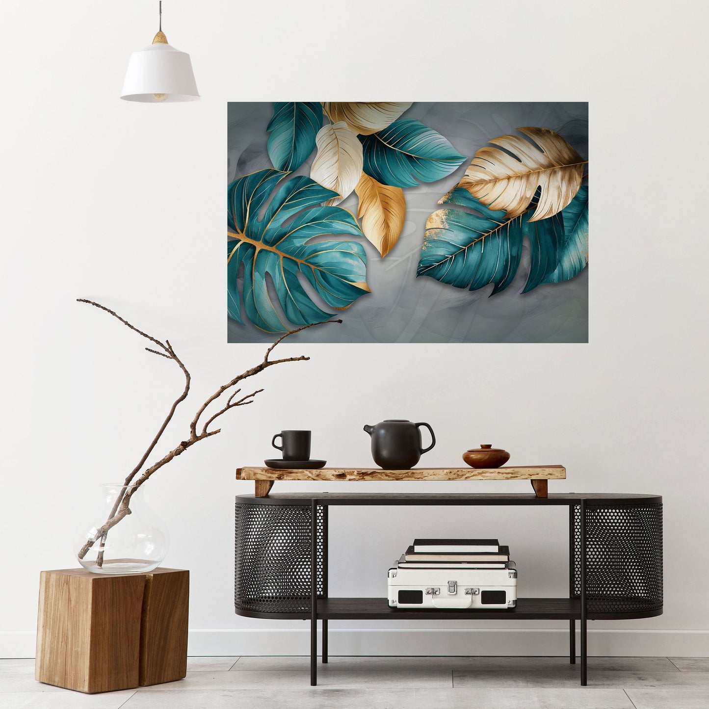 ELEGANZA NELLE FOGLIE Poster orizzontale staccabile e attaccabile