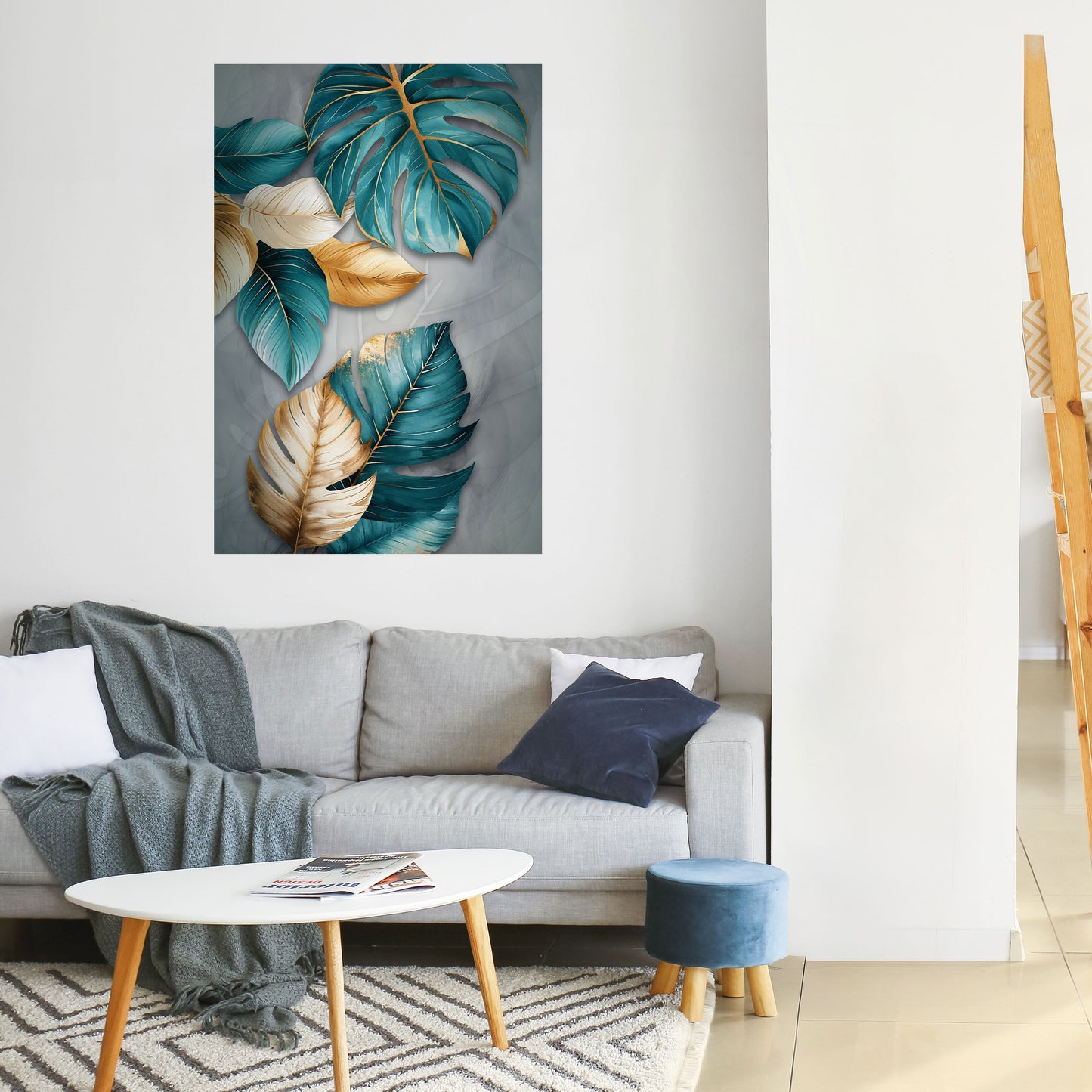 ELEGANZA NELLE FOGLIE Poster verticale staccabile e attaccabile