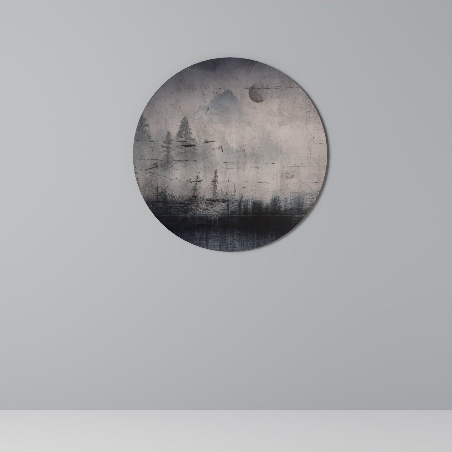 ECLIPSE OF SERENITY Round Wall Art