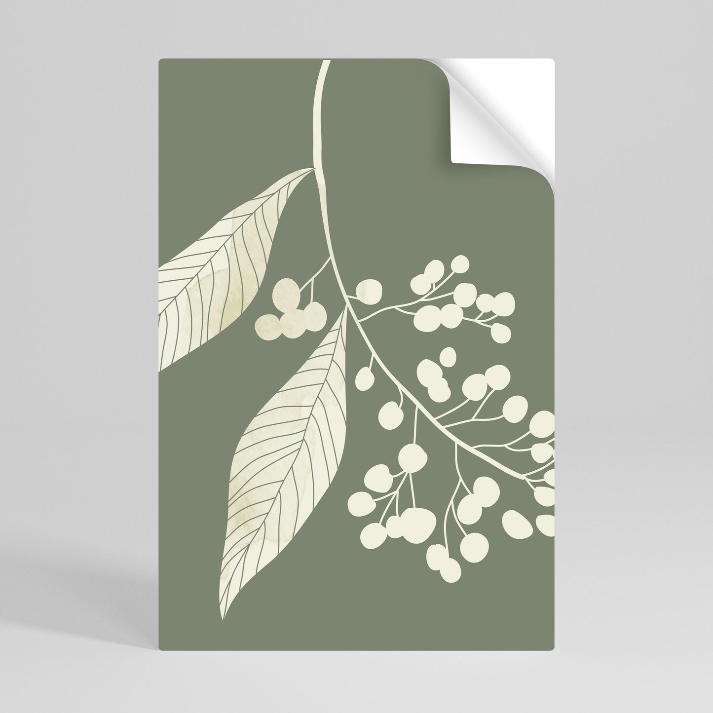 Poster verticale staccabile e attaccabile SERENE LEAFY FANTASIES