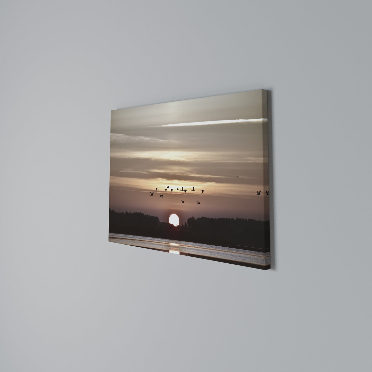 SUNSET FLIGHT SYMPHONY Stampa su tela orizzontale