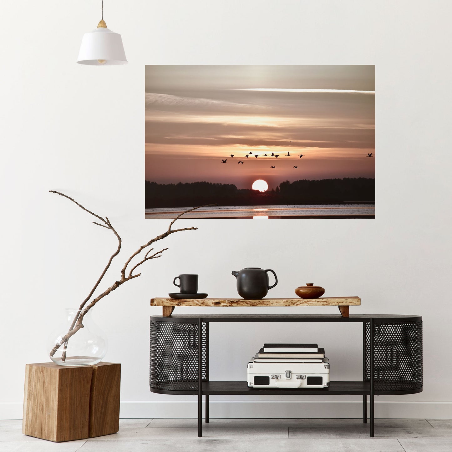SUNSET FLIGHT SYMPHONY Poster orizzontale staccabile e attaccabile