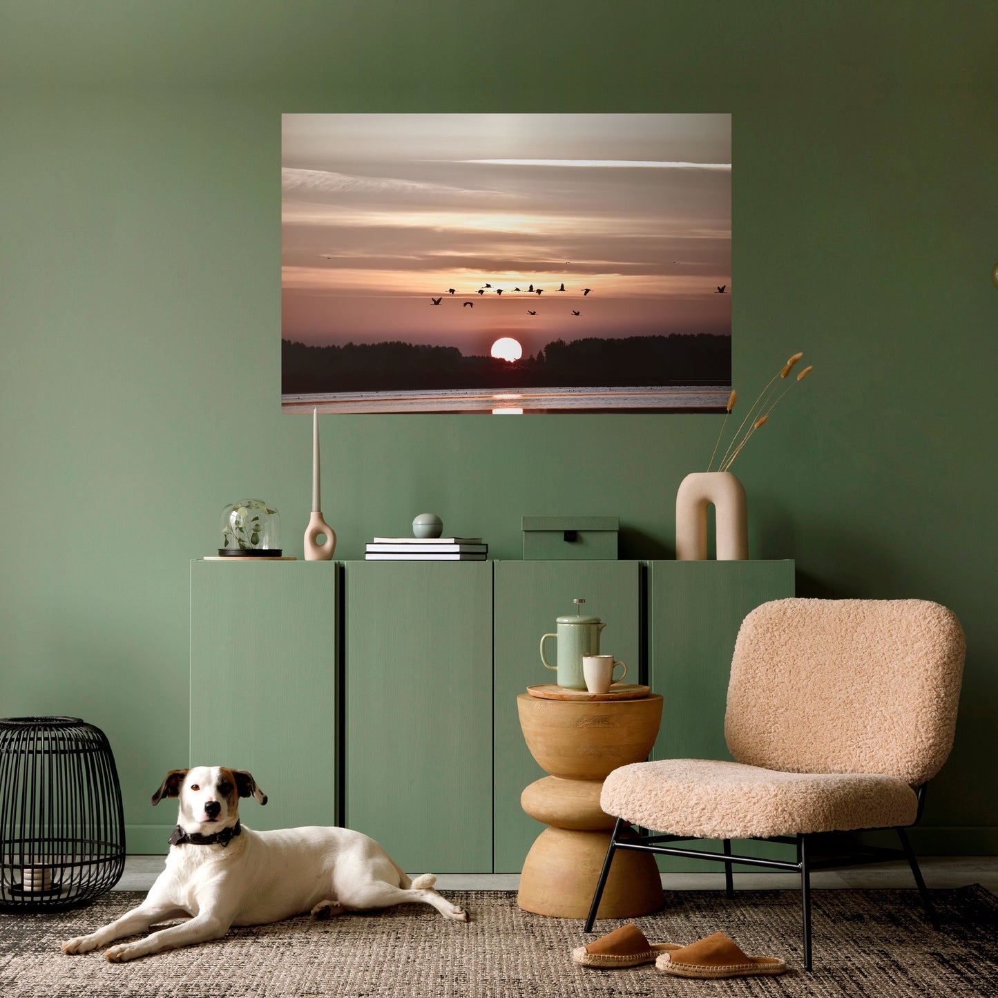 SUNSET FLIGHT SYMPHONY Poster orizzontale staccabile e attaccabile