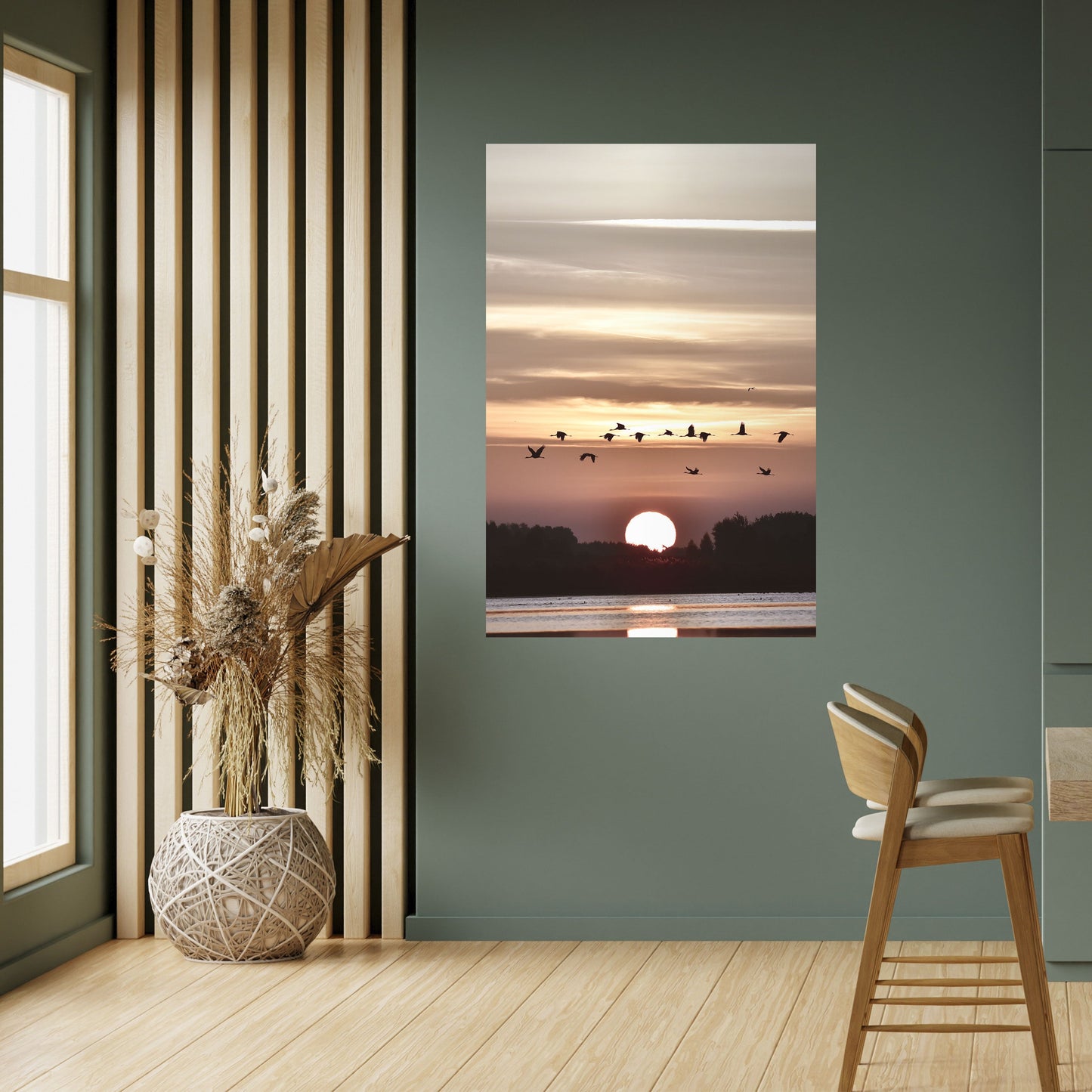 SUNSET FLIGHT SYMPHONY Poster verticale staccabile e attaccabile
