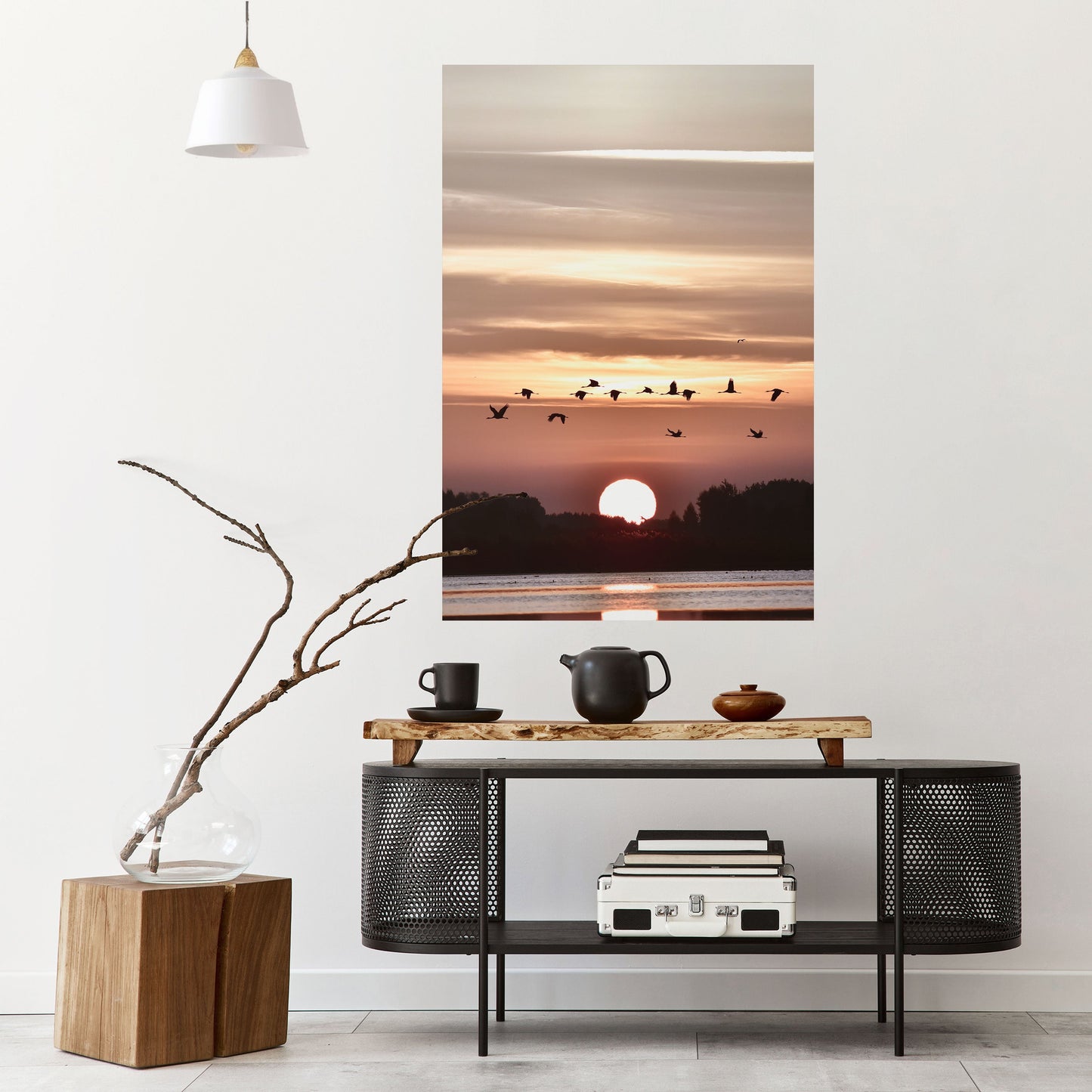 SUNSET FLIGHT SYMPHONY Poster verticale staccabile e attaccabile