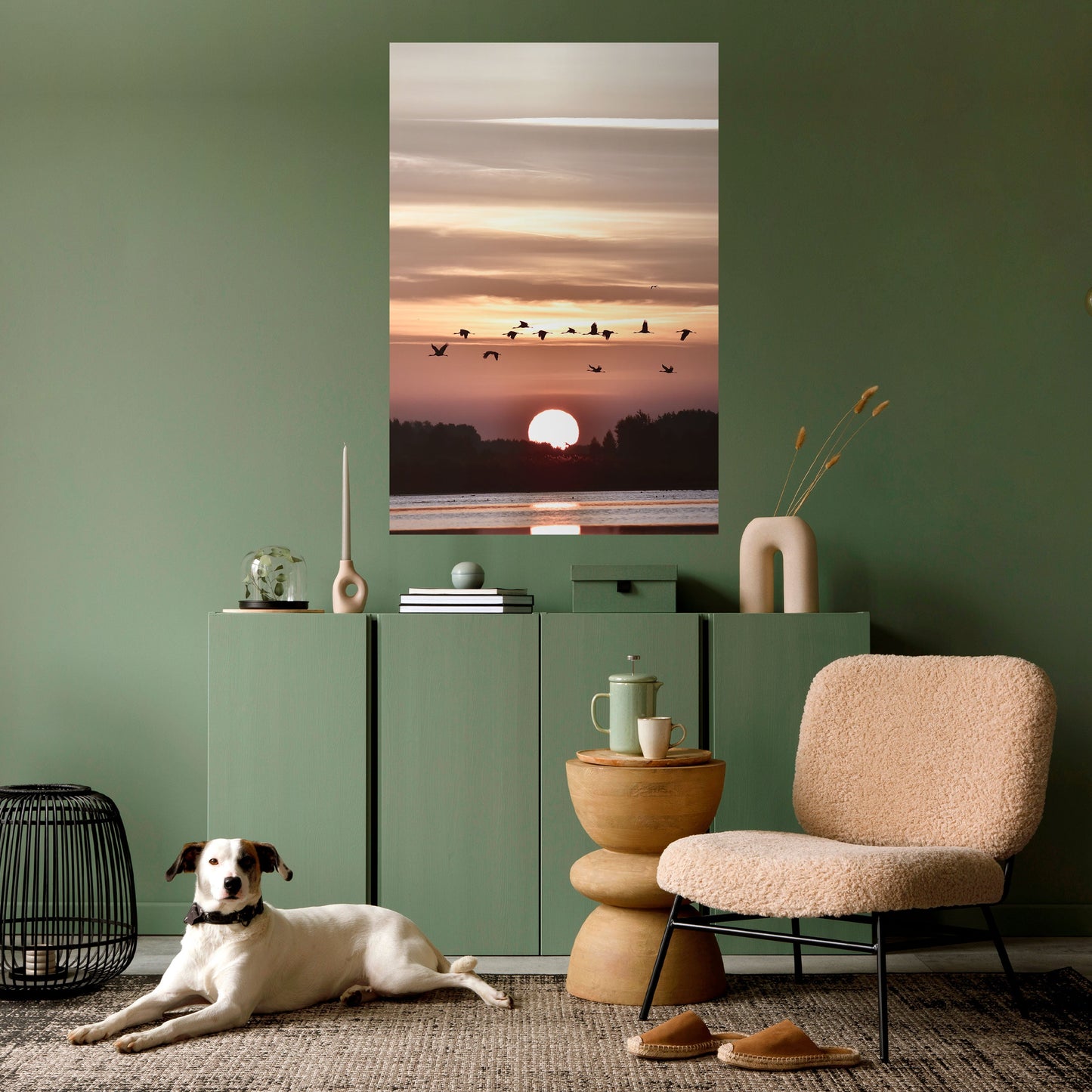 SUNSET FLIGHT SYMPHONY Poster verticale staccabile e attaccabile