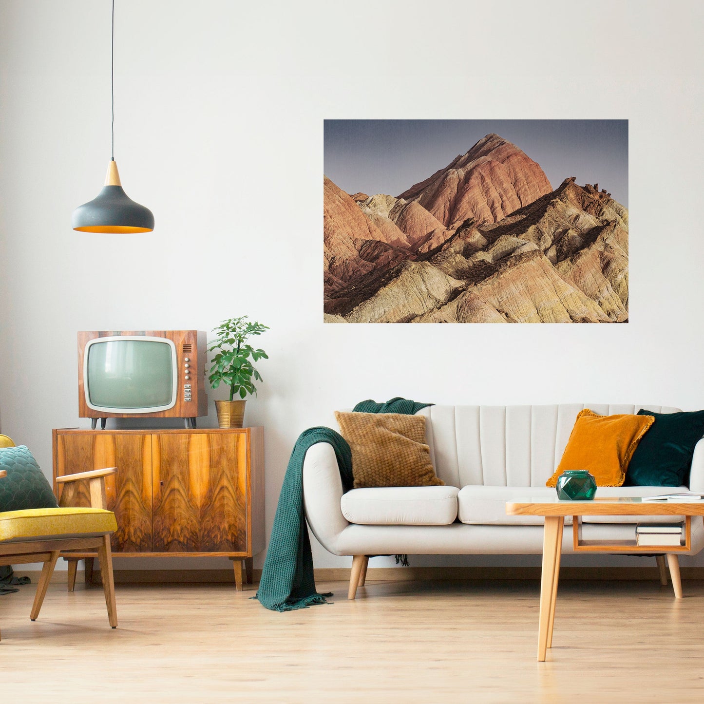 PEAKS OF PAINTED DREAMS Poster orizzontale staccabile e attaccabile