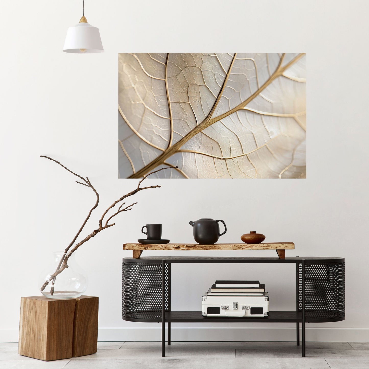 Poster orizzontale staccabile e attaccabile GOLDEN LEAF WHISPERS