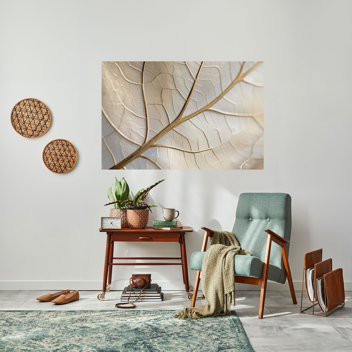 Poster orizzontale staccabile e attaccabile GOLDEN LEAF WHISPERS