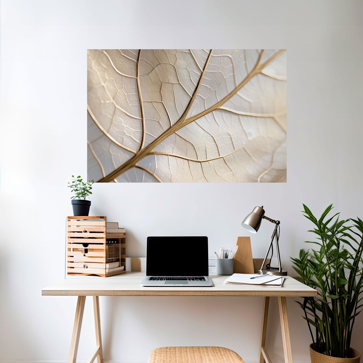 Poster orizzontale staccabile e attaccabile GOLDEN LEAF WHISPERS