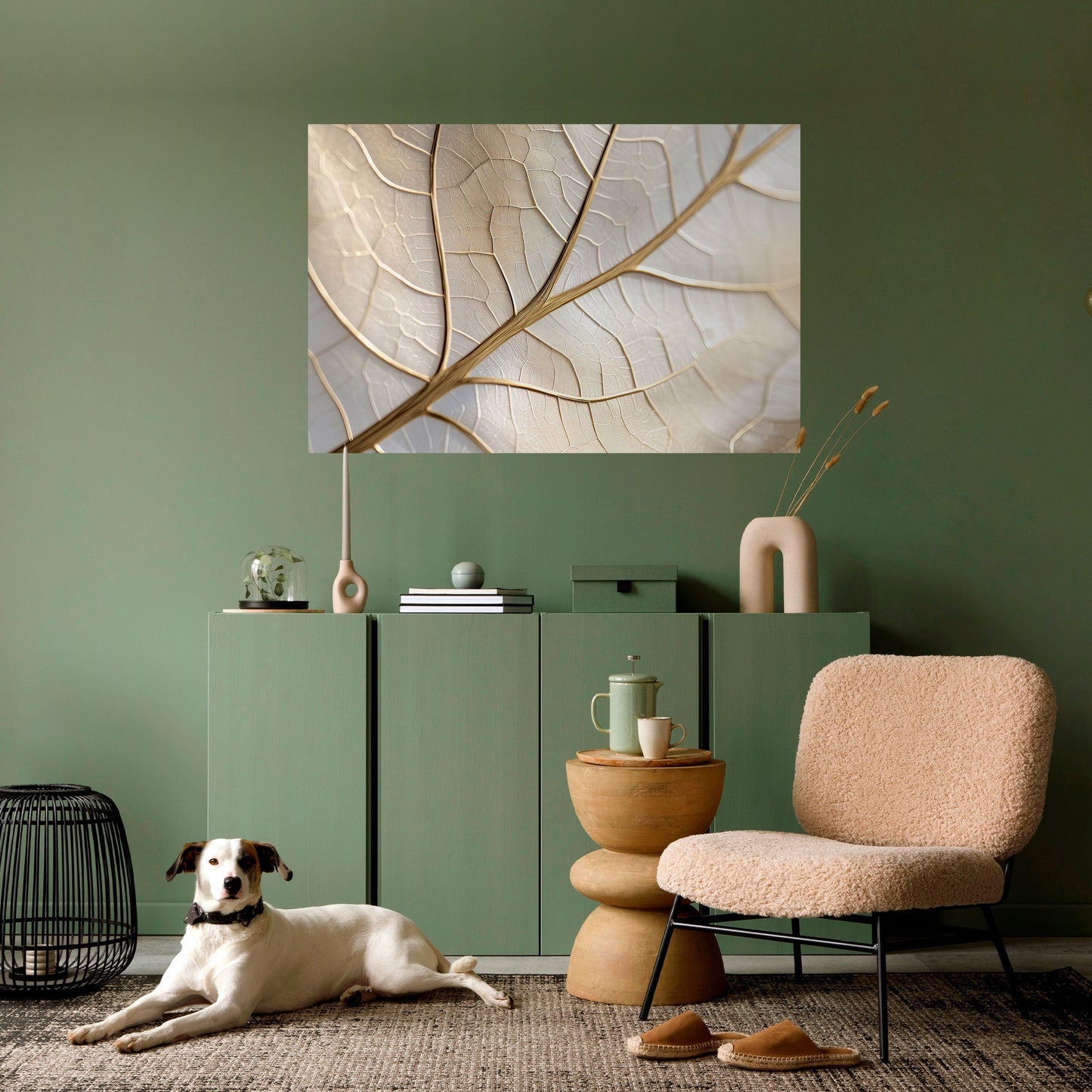 Poster orizzontale staccabile e attaccabile GOLDEN LEAF WHISPERS