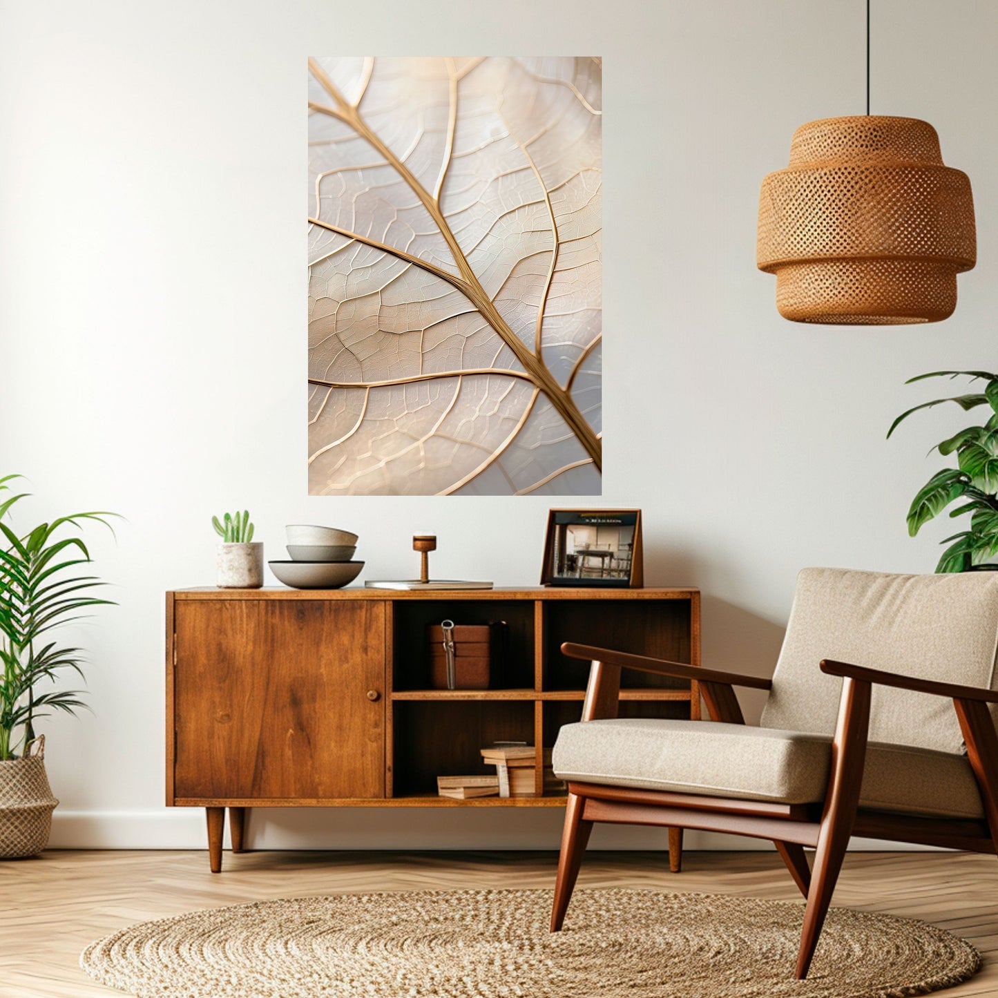 Poster verticale staccabile e attaccabile GOLDEN LEAF WHISPERS