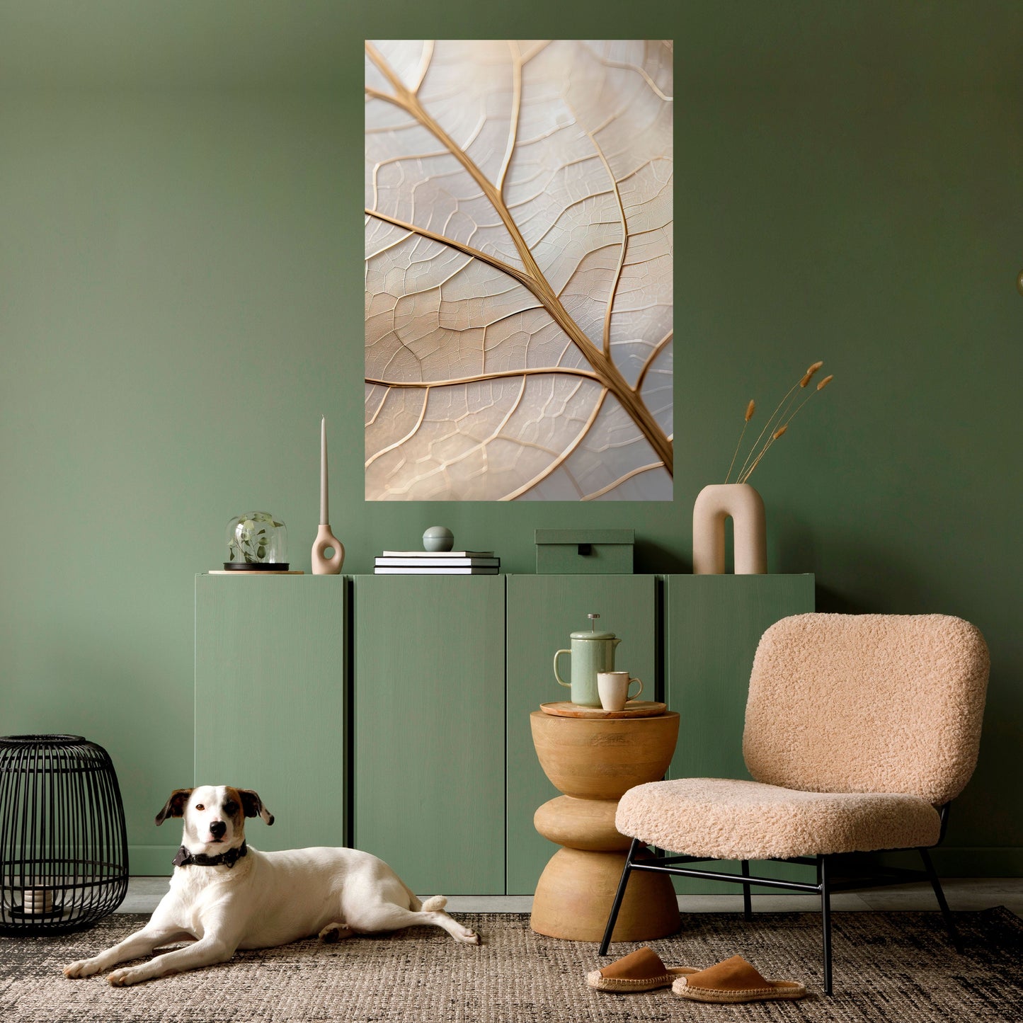 Poster verticale staccabile e attaccabile GOLDEN LEAF WHISPERS