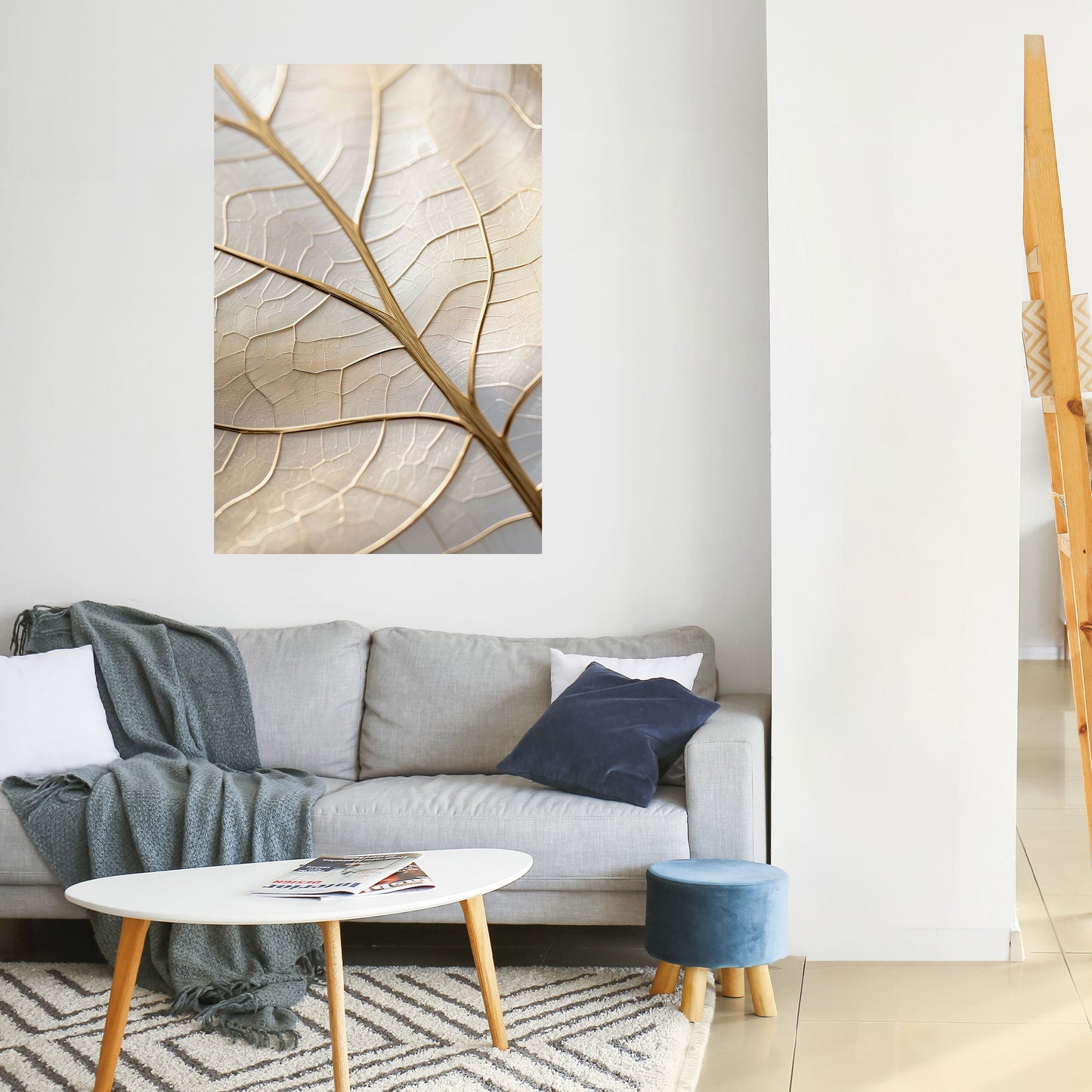 Poster verticale staccabile e attaccabile GOLDEN LEAF WHISPERS