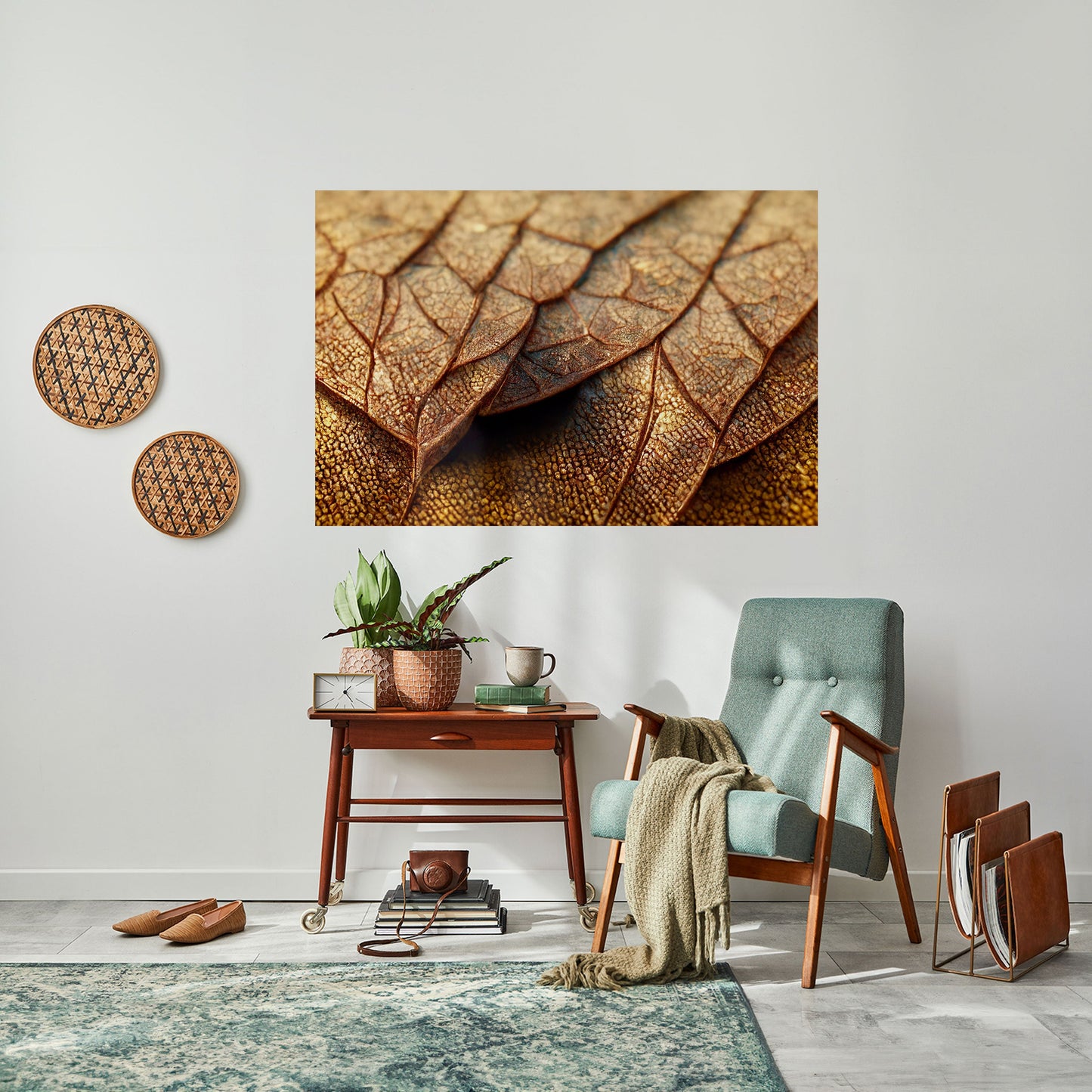 STUDIO DELLA TEXTURE RUSTICA Poster orizzontale staccabile e attaccabile