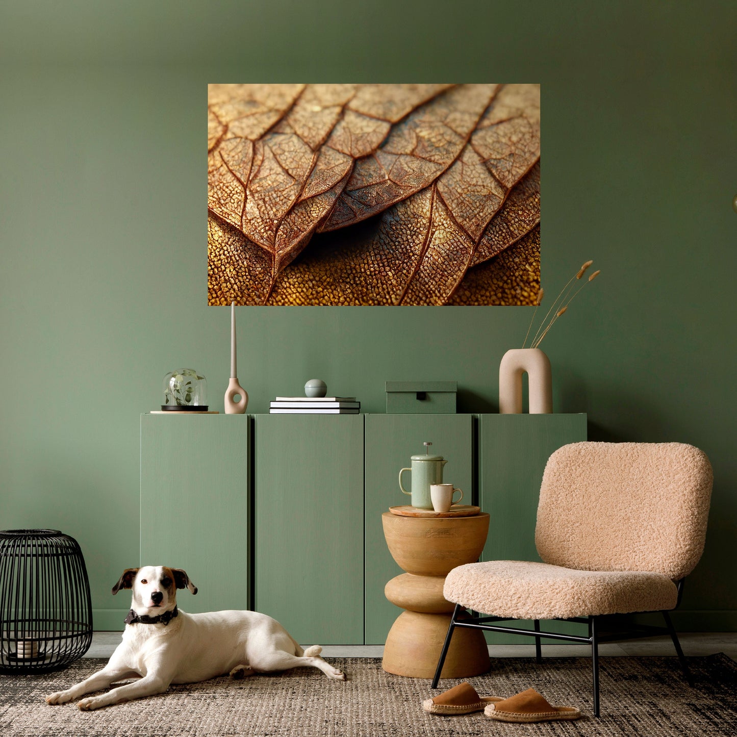 STUDIO DELLA TEXTURE RUSTICA Poster orizzontale staccabile e attaccabile