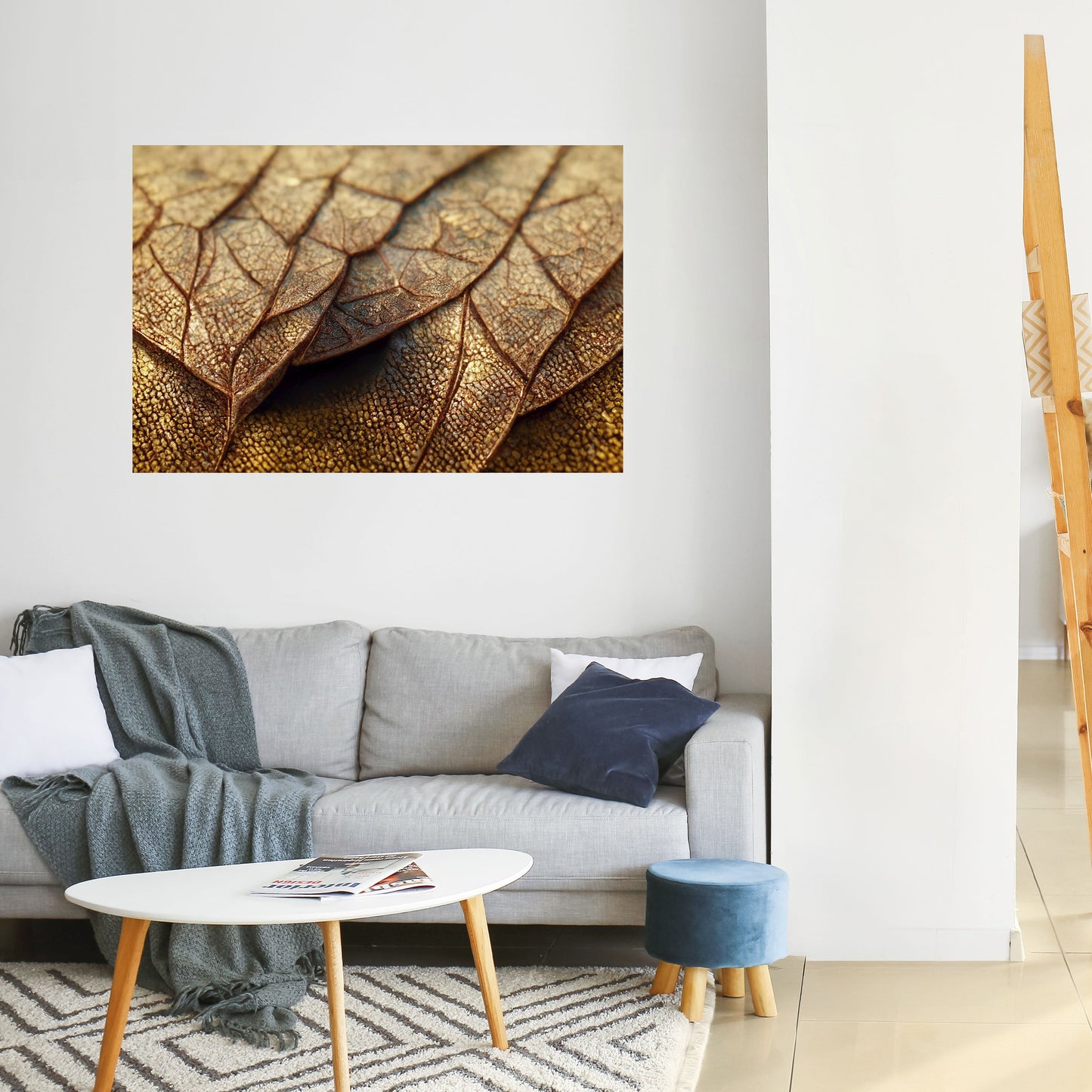 STUDIO DELLA TEXTURE RUSTICA Poster orizzontale staccabile e attaccabile