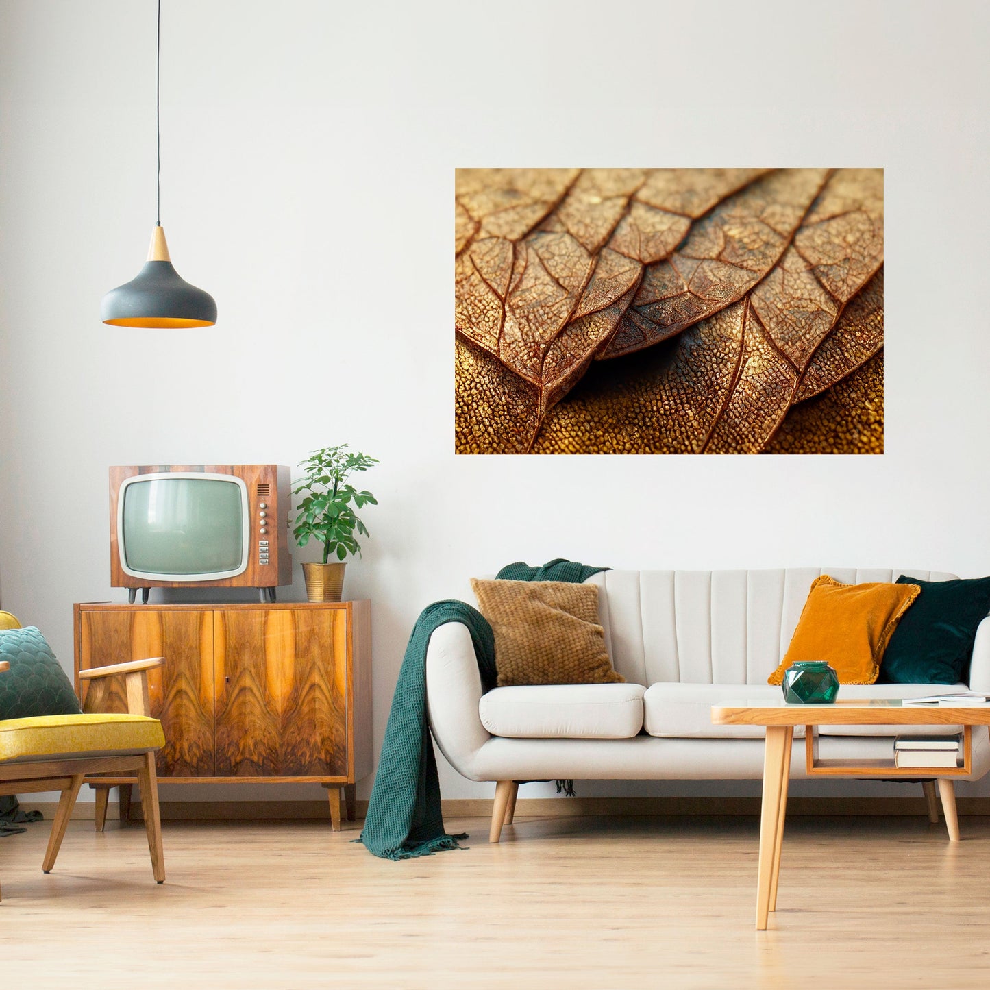 STUDIO DELLA TEXTURE RUSTICA Poster orizzontale staccabile e attaccabile