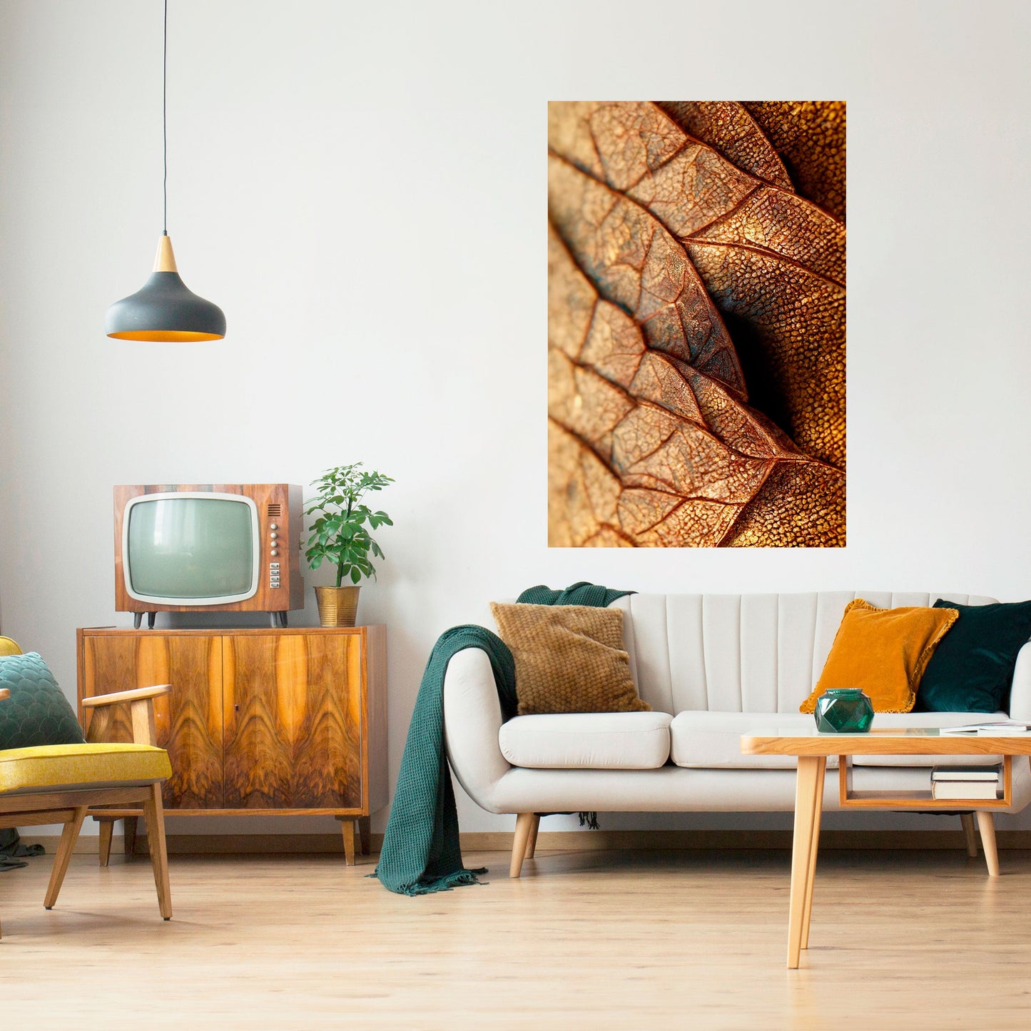 STUDIO DELLA TEXTURE RUSTICA Poster verticale staccabile e attaccabile
