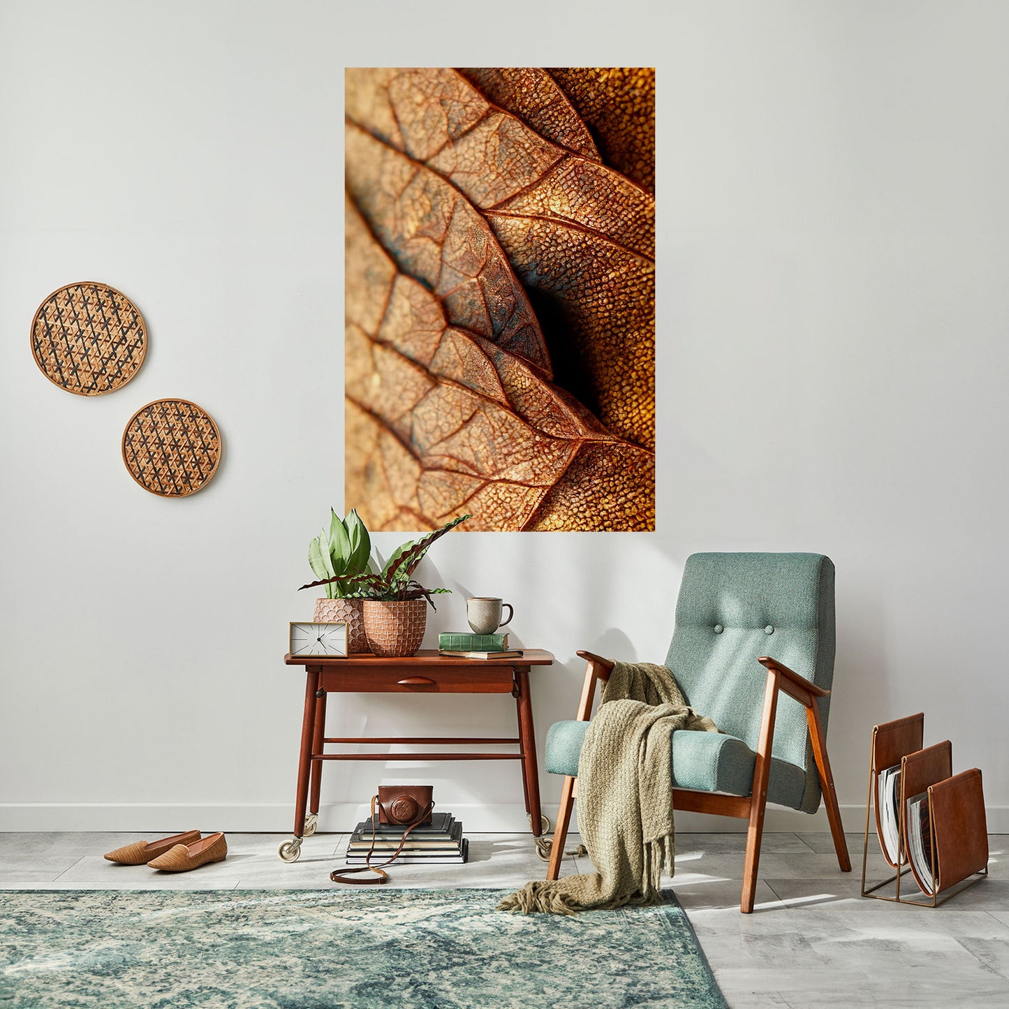 STUDIO DELLA TEXTURE RUSTICA Poster verticale staccabile e attaccabile
