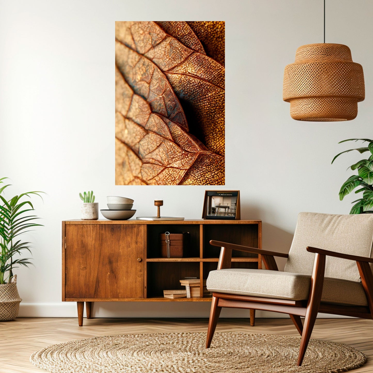 STUDIO DELLA TEXTURE RUSTICA Poster verticale staccabile e attaccabile