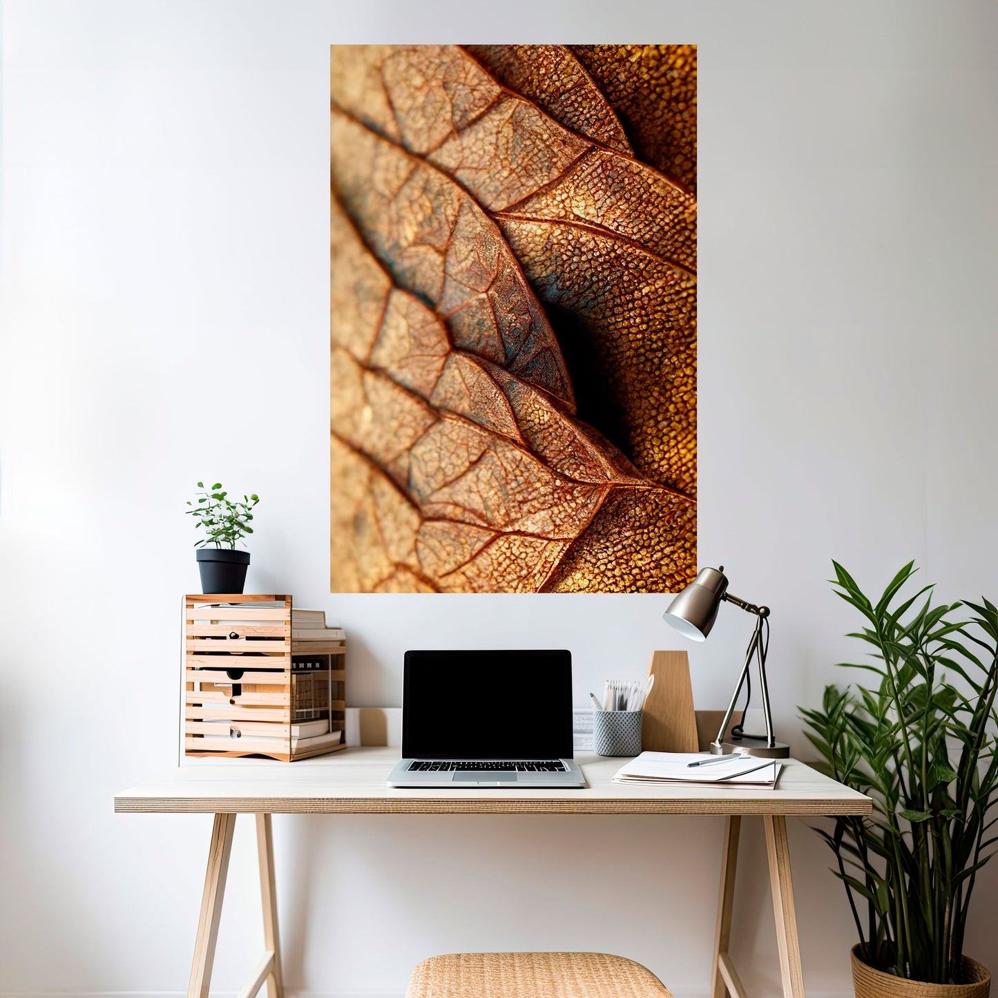 STUDIO DELLA TEXTURE RUSTICA Poster verticale staccabile e attaccabile