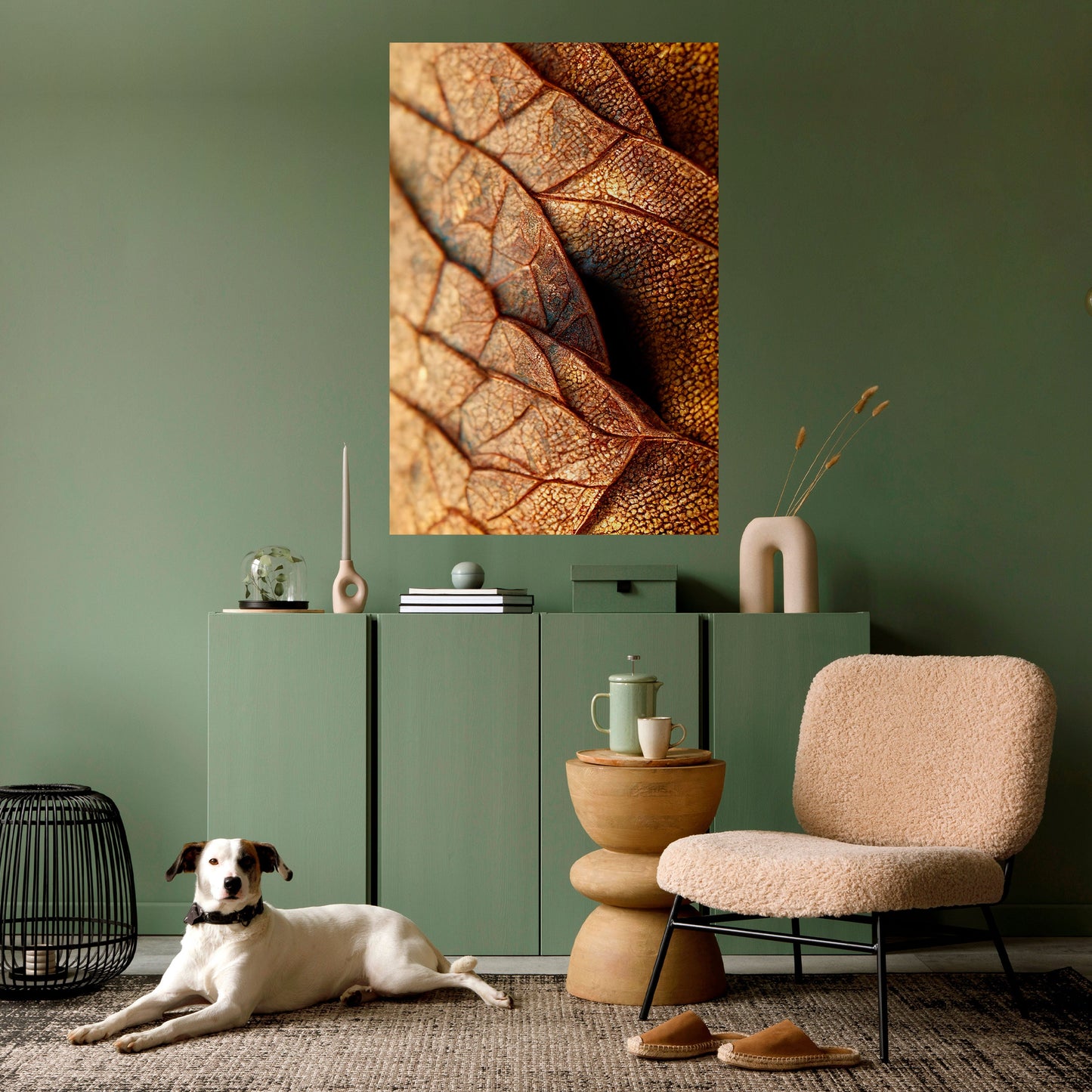 STUDIO DELLA TEXTURE RUSTICA Poster verticale staccabile e attaccabile